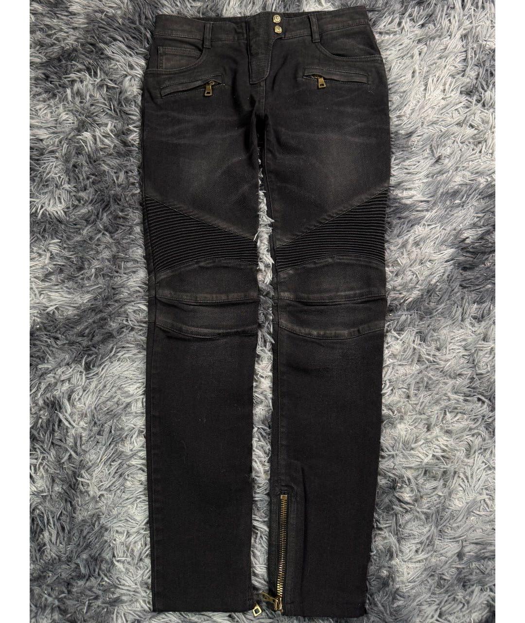 BALMAIN Черные хлопковые джинсы слим, фото 9