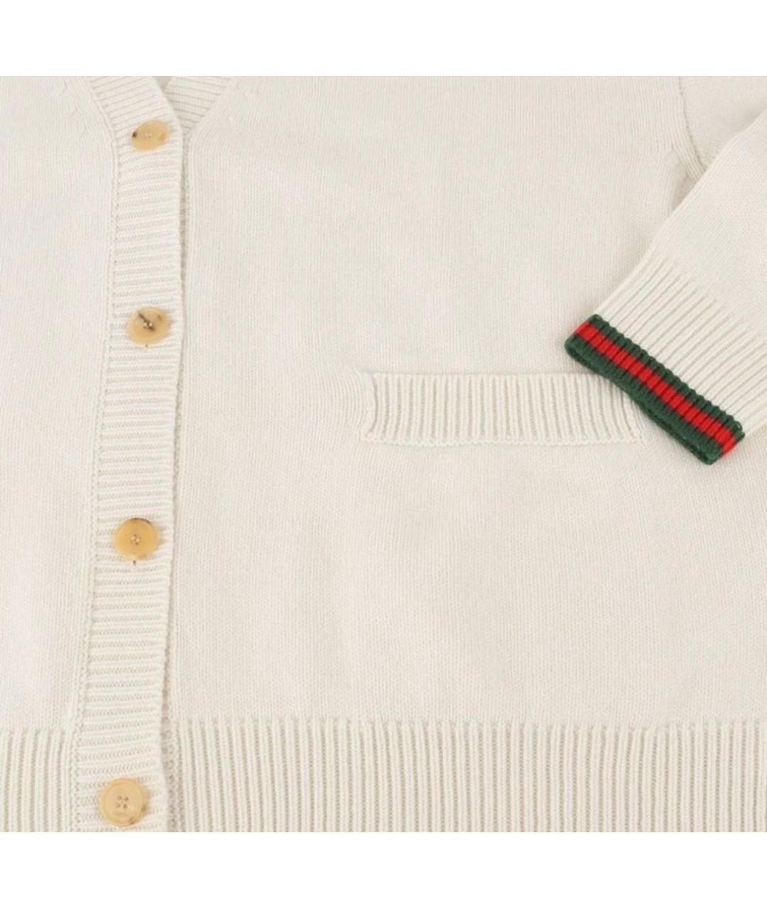 GUCCI Белый кашемировый кардиган, фото 4