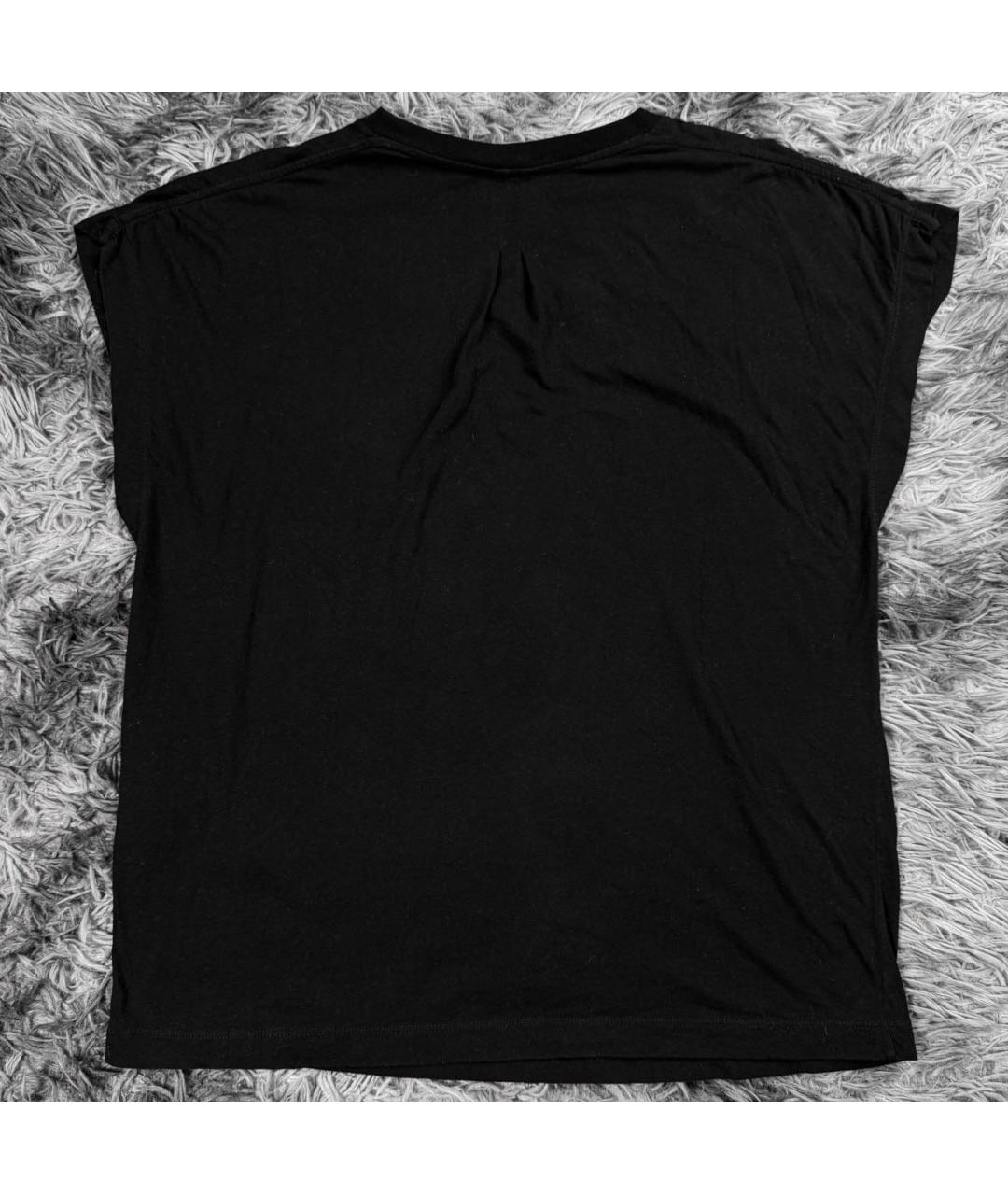 SAINT LAURENT Черная хлопковая майка, фото 3