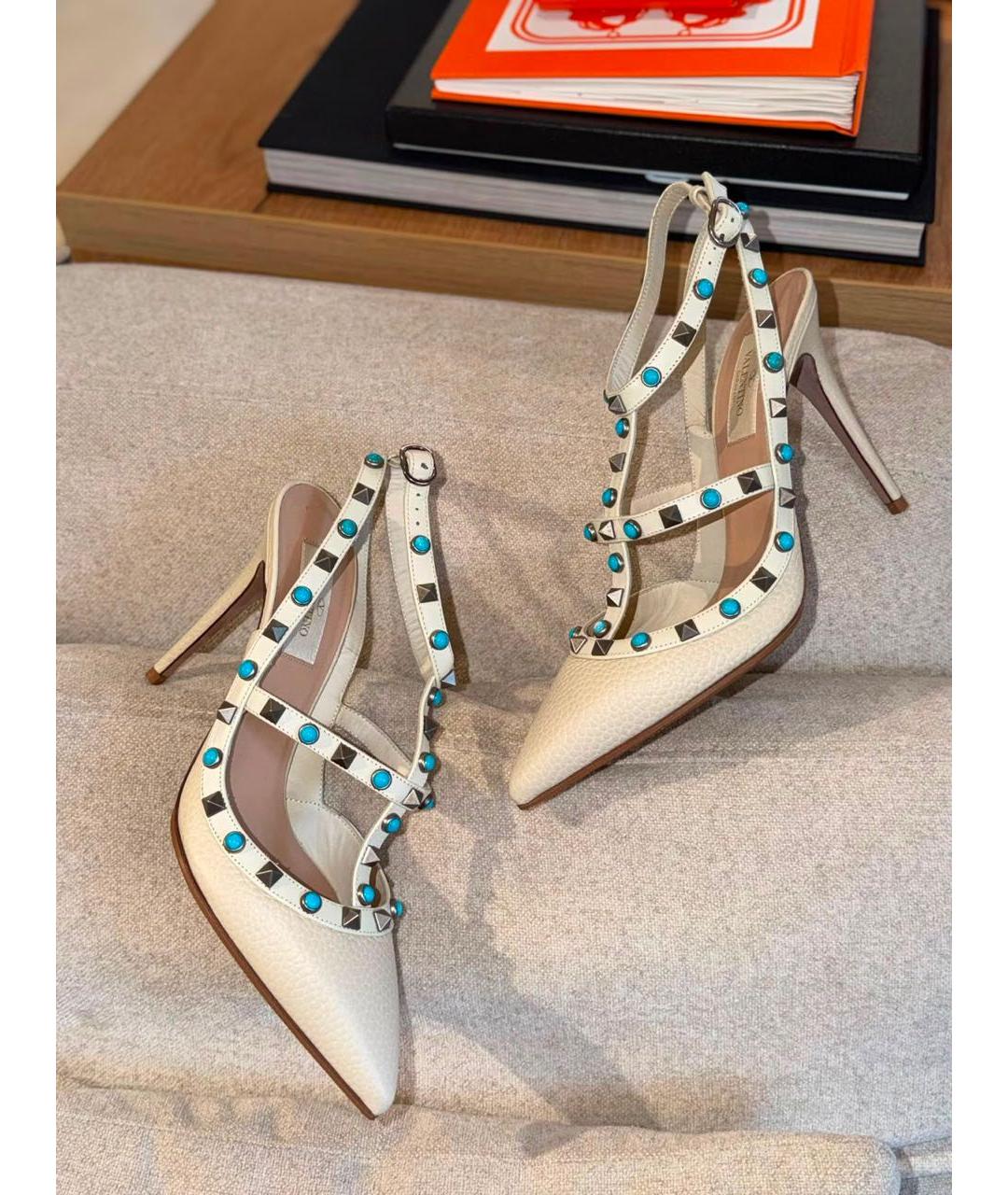 VALENTINO Бежевые кожаные туфли, фото 2