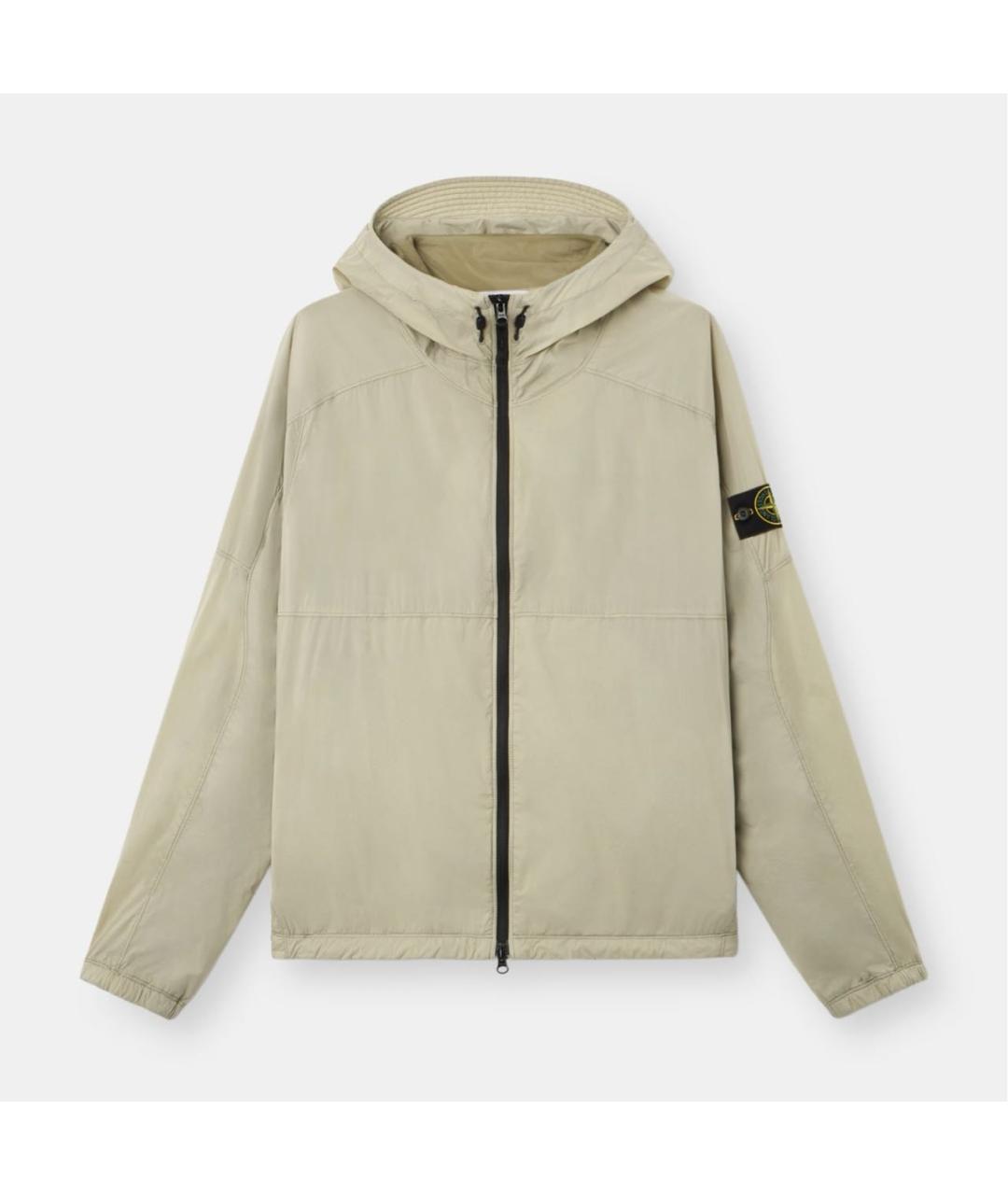 STONE ISLAND Бежевая нейлоновая куртка, фото 9