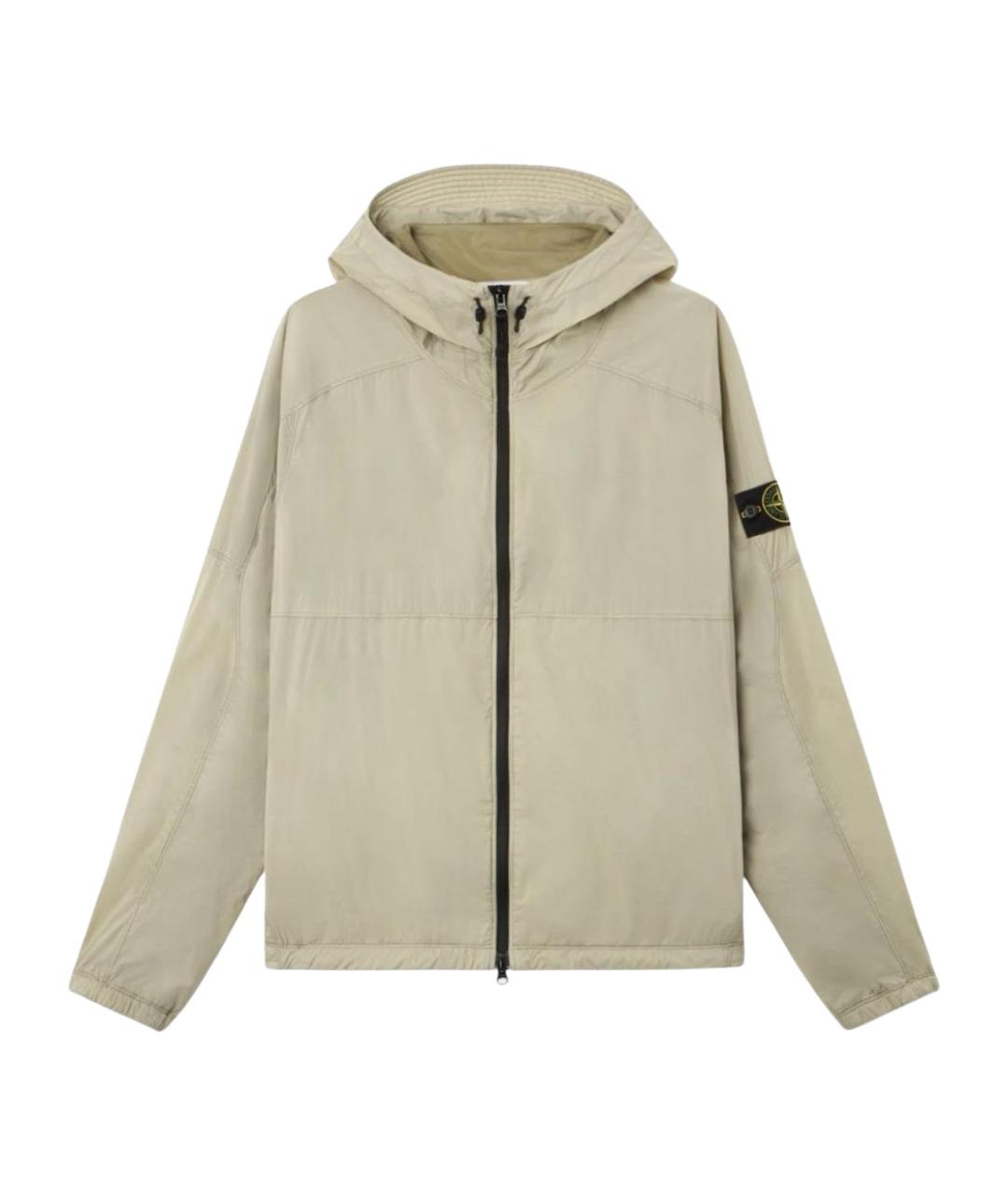 STONE ISLAND Бежевая нейлоновая куртка, фото 1