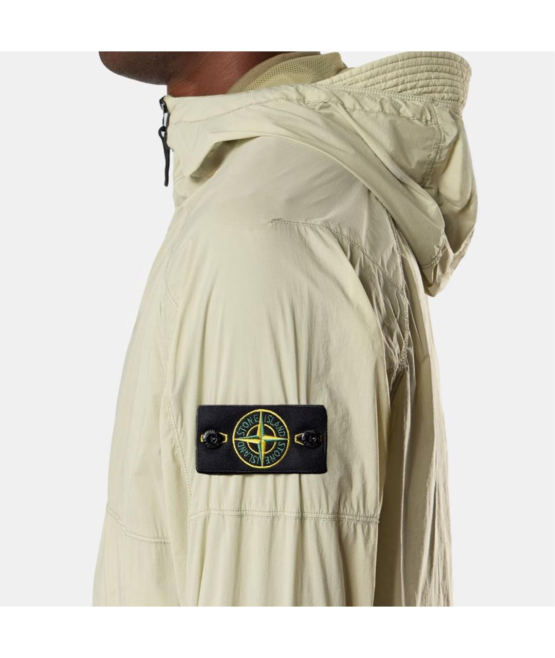 STONE ISLAND Бежевая нейлоновая куртка, фото 5