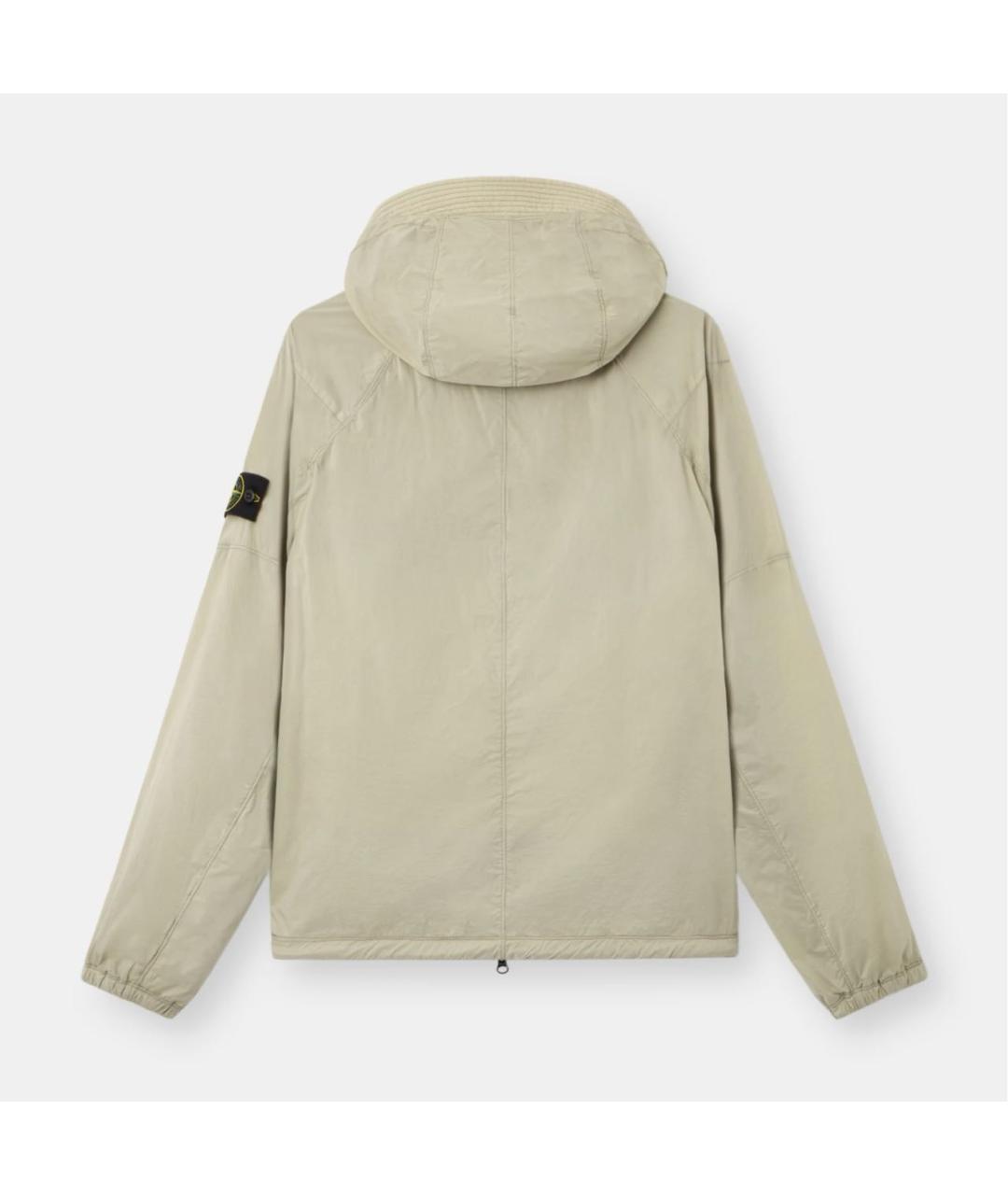 STONE ISLAND Бежевая нейлоновая куртка, фото 2