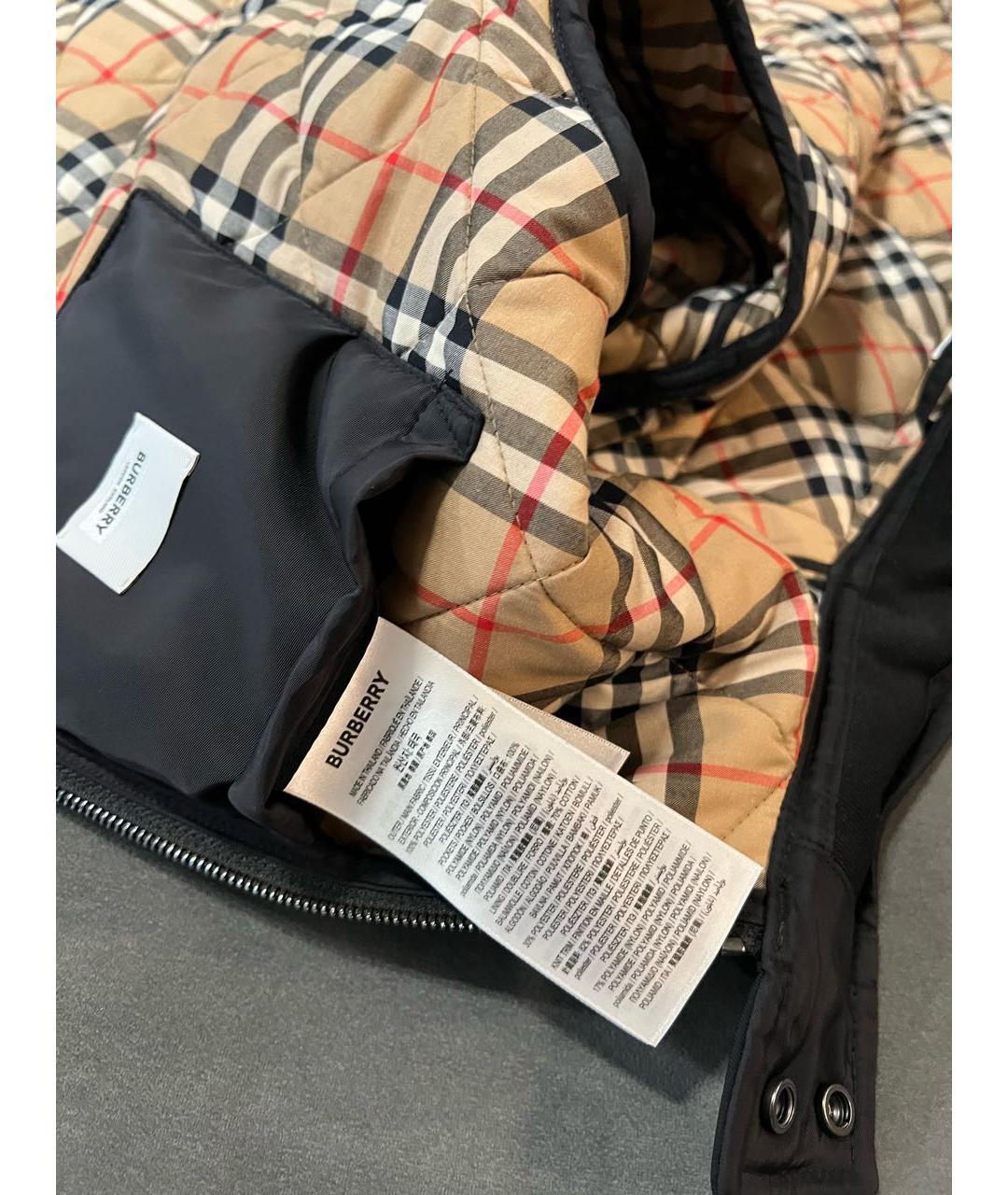 BURBERRY Черная хлопковая куртка, фото 4