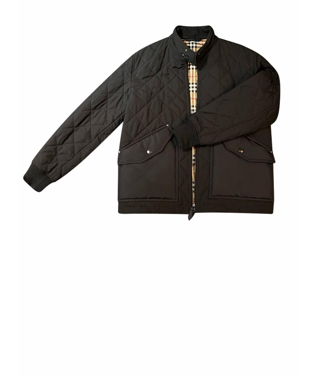 BURBERRY Черная хлопковая куртка, фото 1