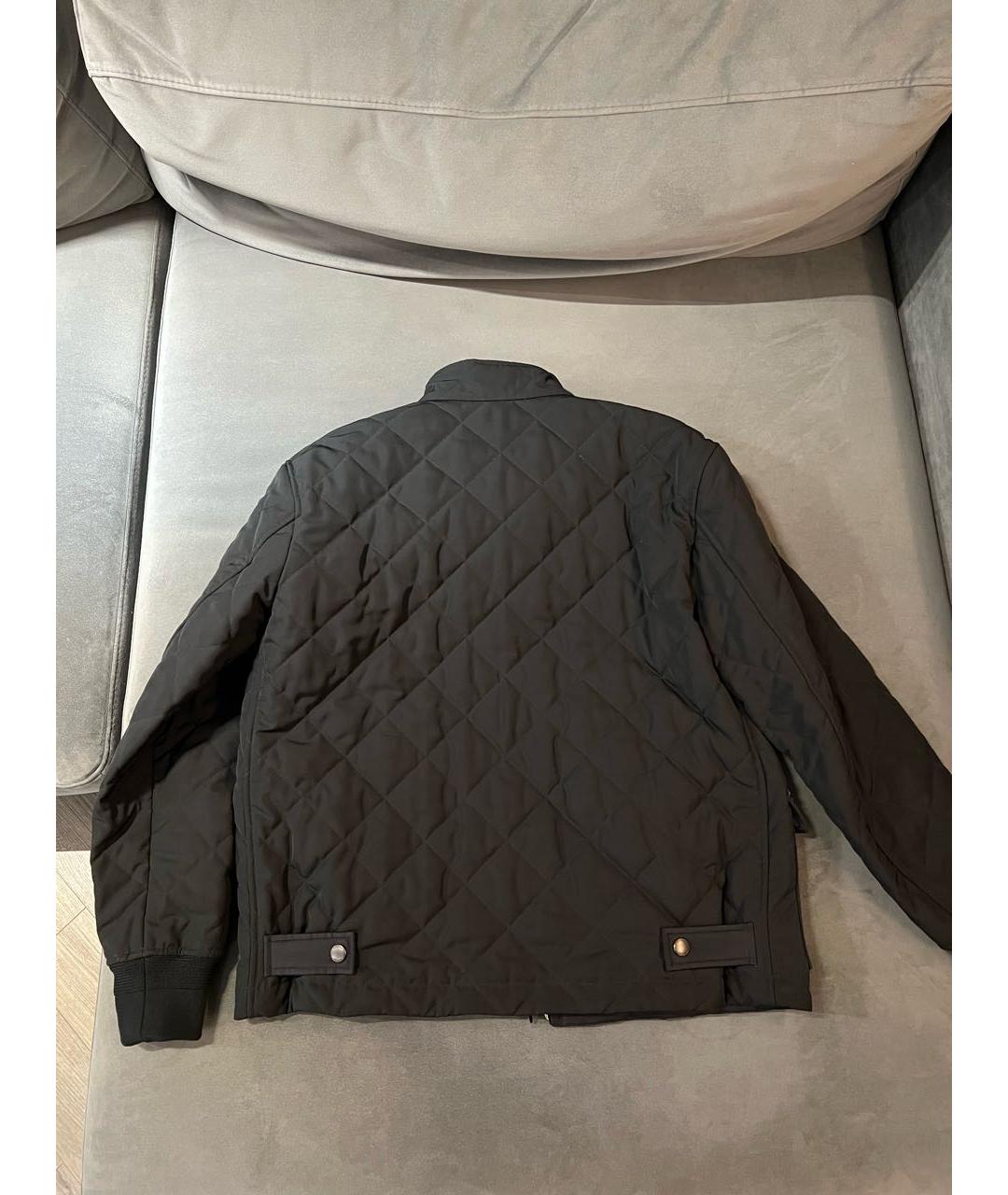 BURBERRY Черная хлопковая куртка, фото 2