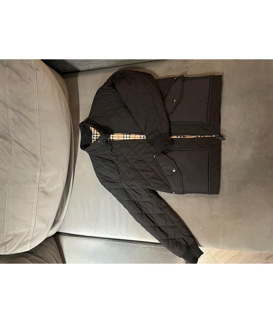 BURBERRY Черная хлопковая куртка, фото 6