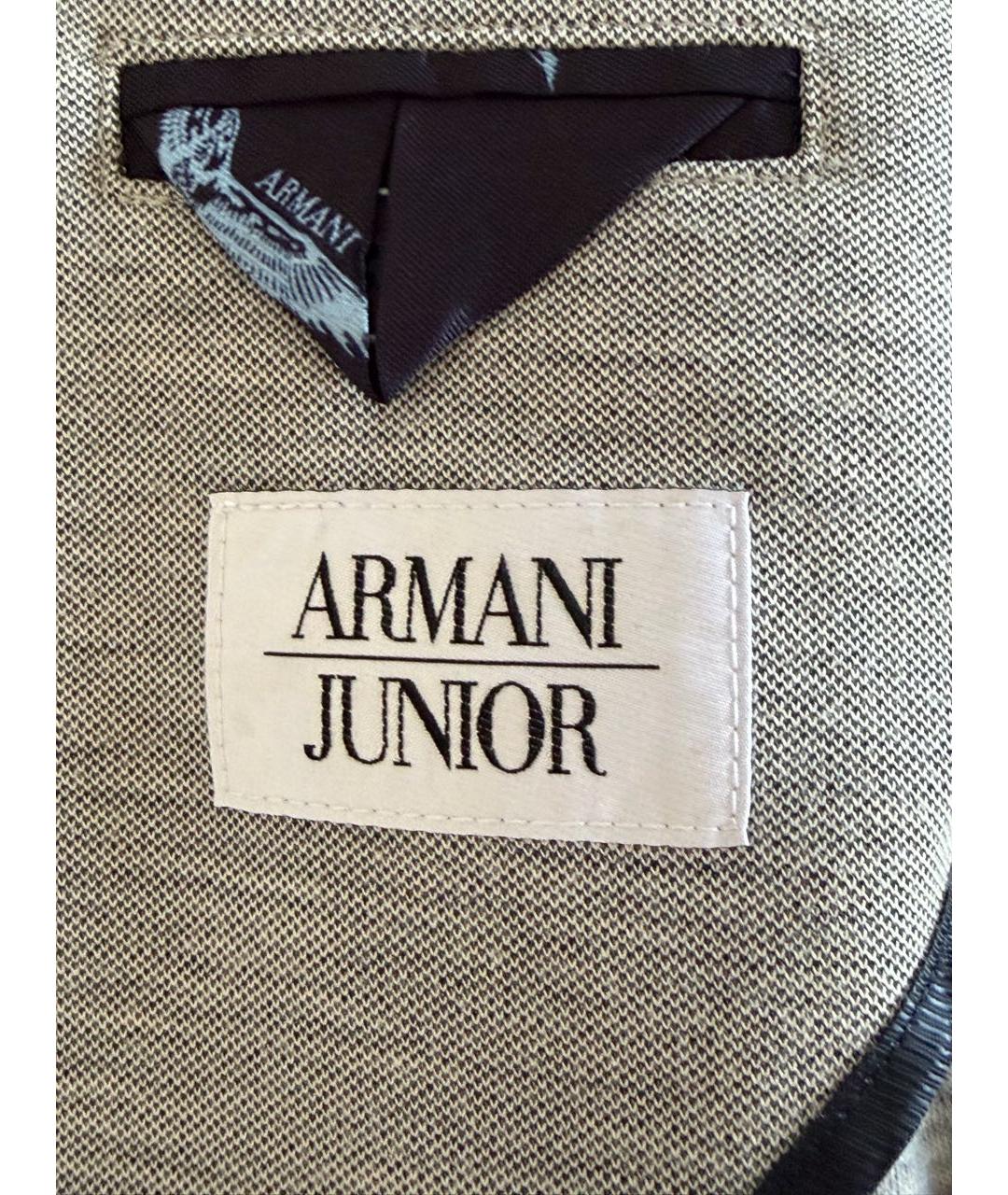 ARMANI JUNIOR Серый хлопковый жакет / жилет, фото 3