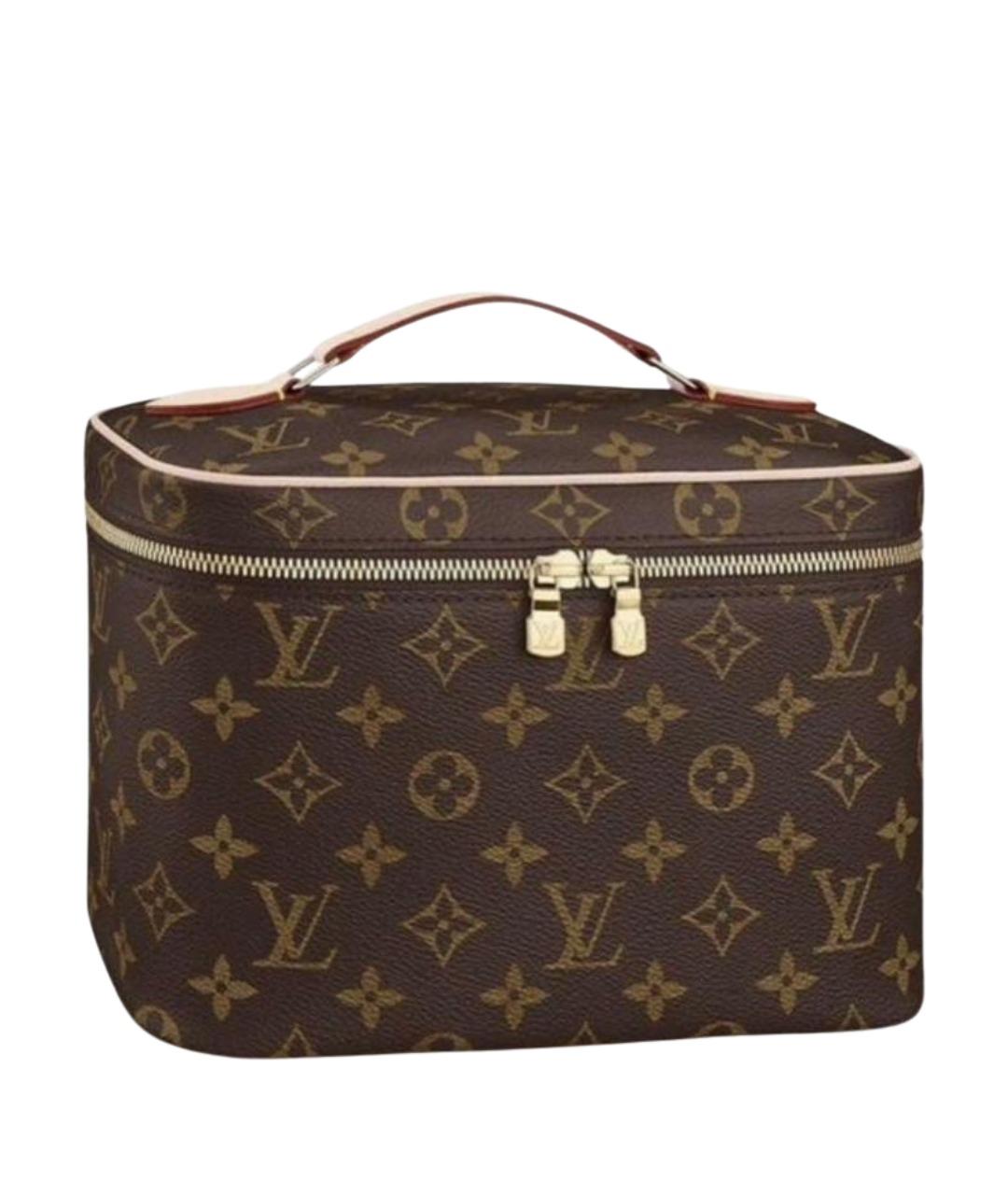 LOUIS VUITTON Коричневая косметичка из канвы, фото 1
