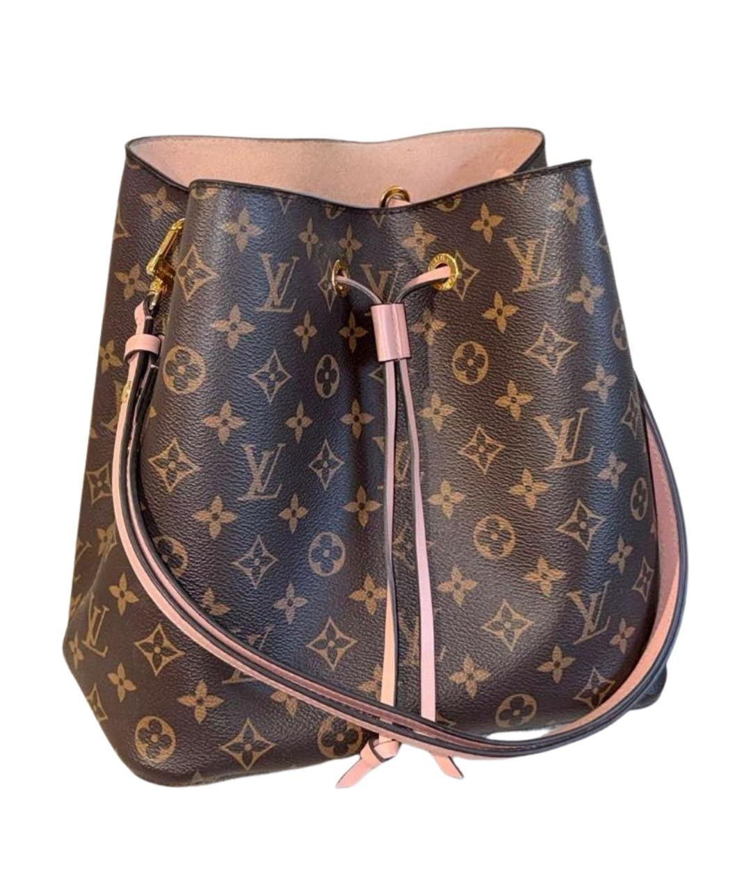 LOUIS VUITTON Коричневая сумка тоут из канвы, фото 1