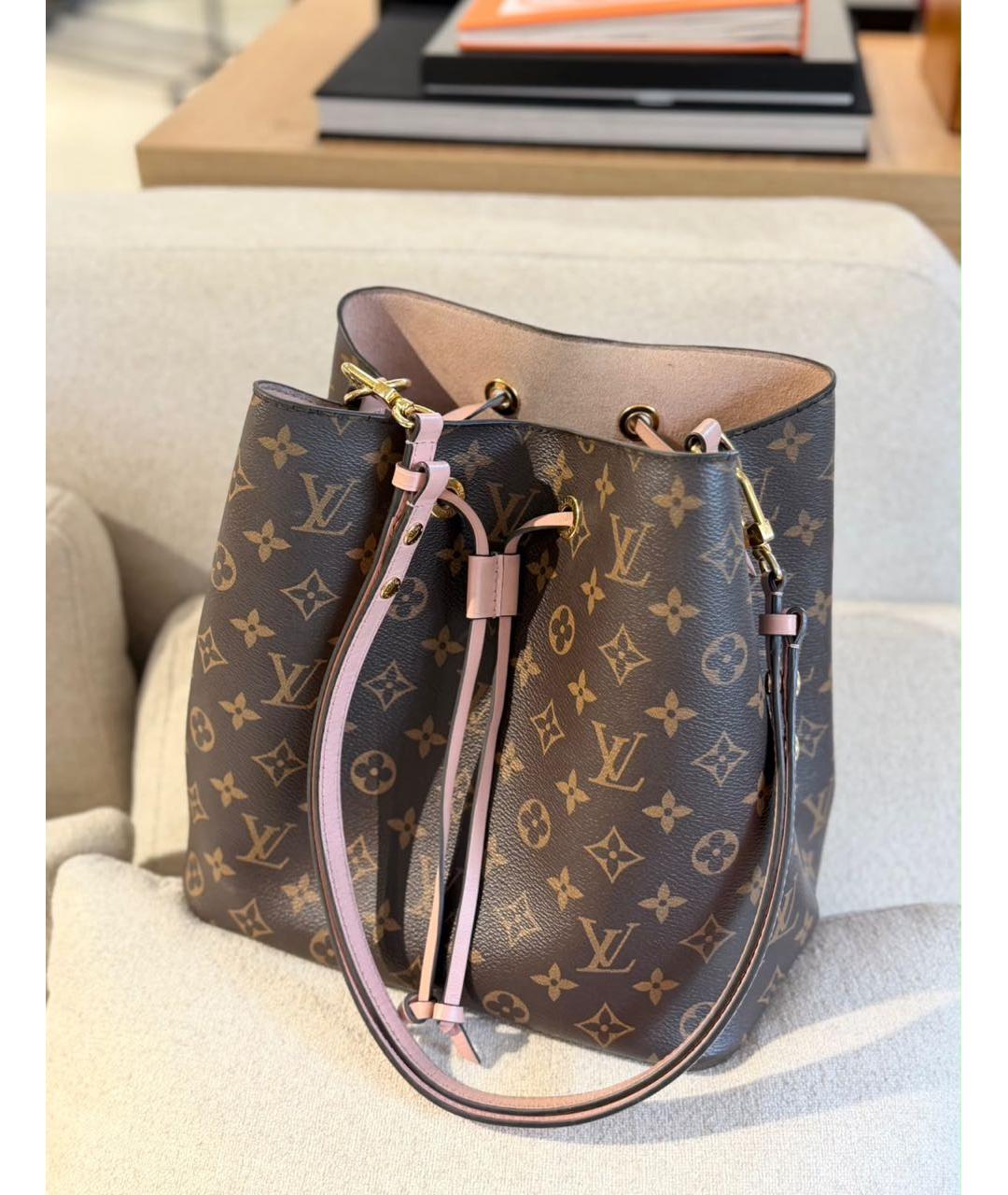 LOUIS VUITTON Коричневая сумка тоут из канвы, фото 2