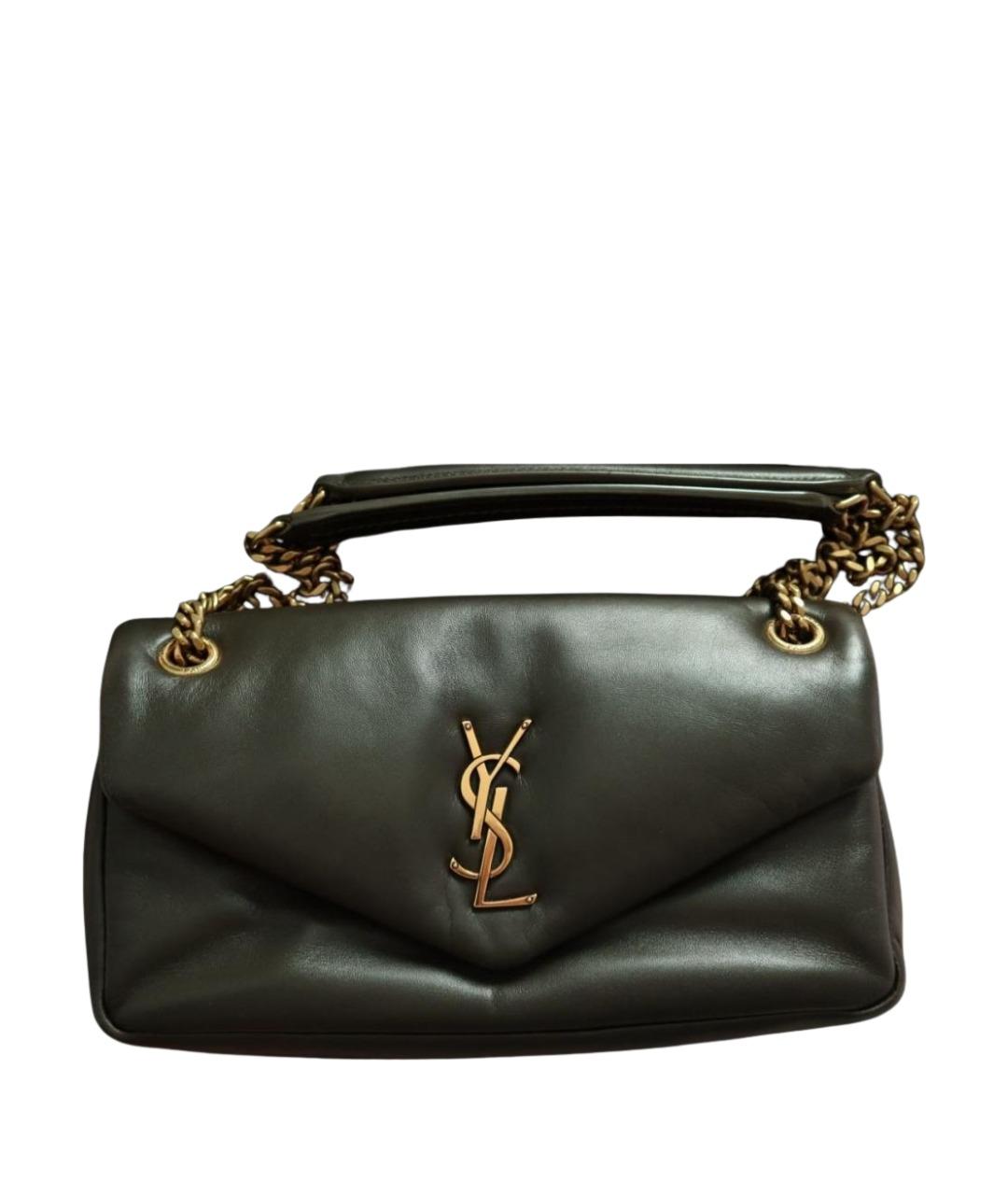 SAINT LAURENT Коричневая кожаная сумка через плечо, фото 1