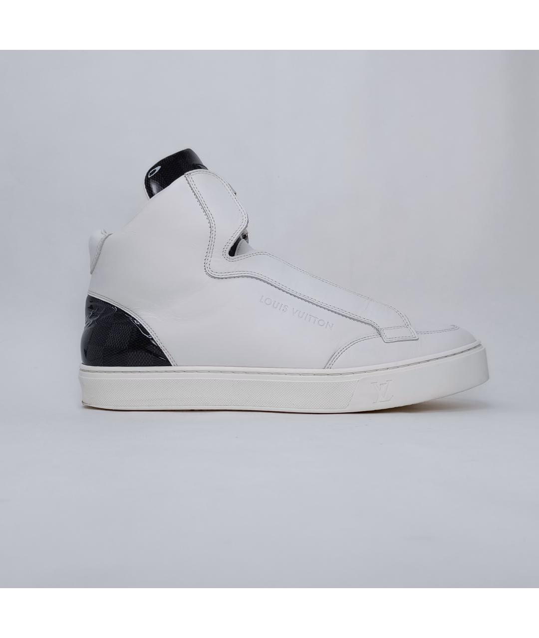 LOUIS VUITTON PRE-OWNED Белые кожаные высокие кроссовки / кеды, фото 2