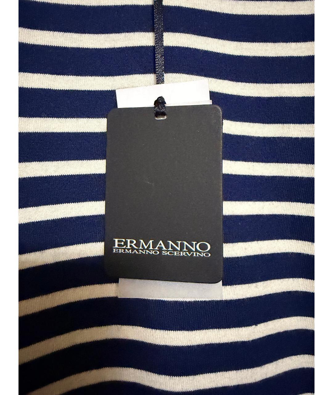 ERMANNO SCERVINO Голубая вискозная блузы, фото 4