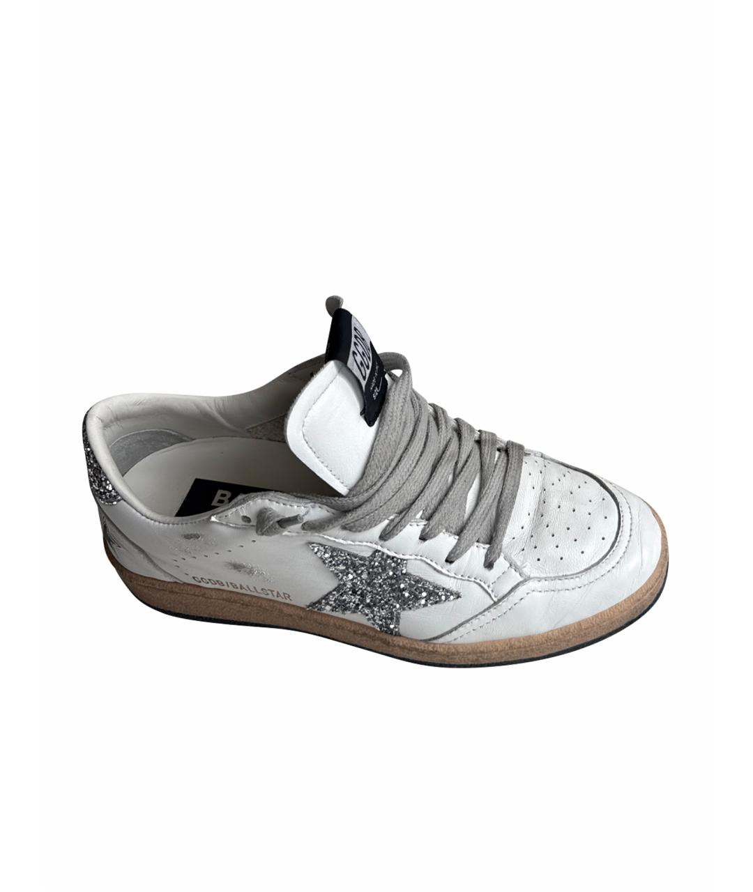 GOLDEN GOOSE Белые кожаные кеды, фото 1