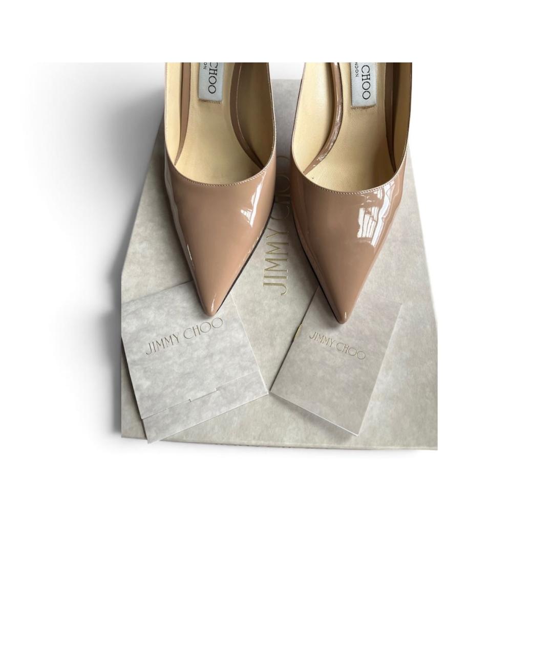 JIMMY CHOO Розовые туфли из лакированной кожи, фото 5