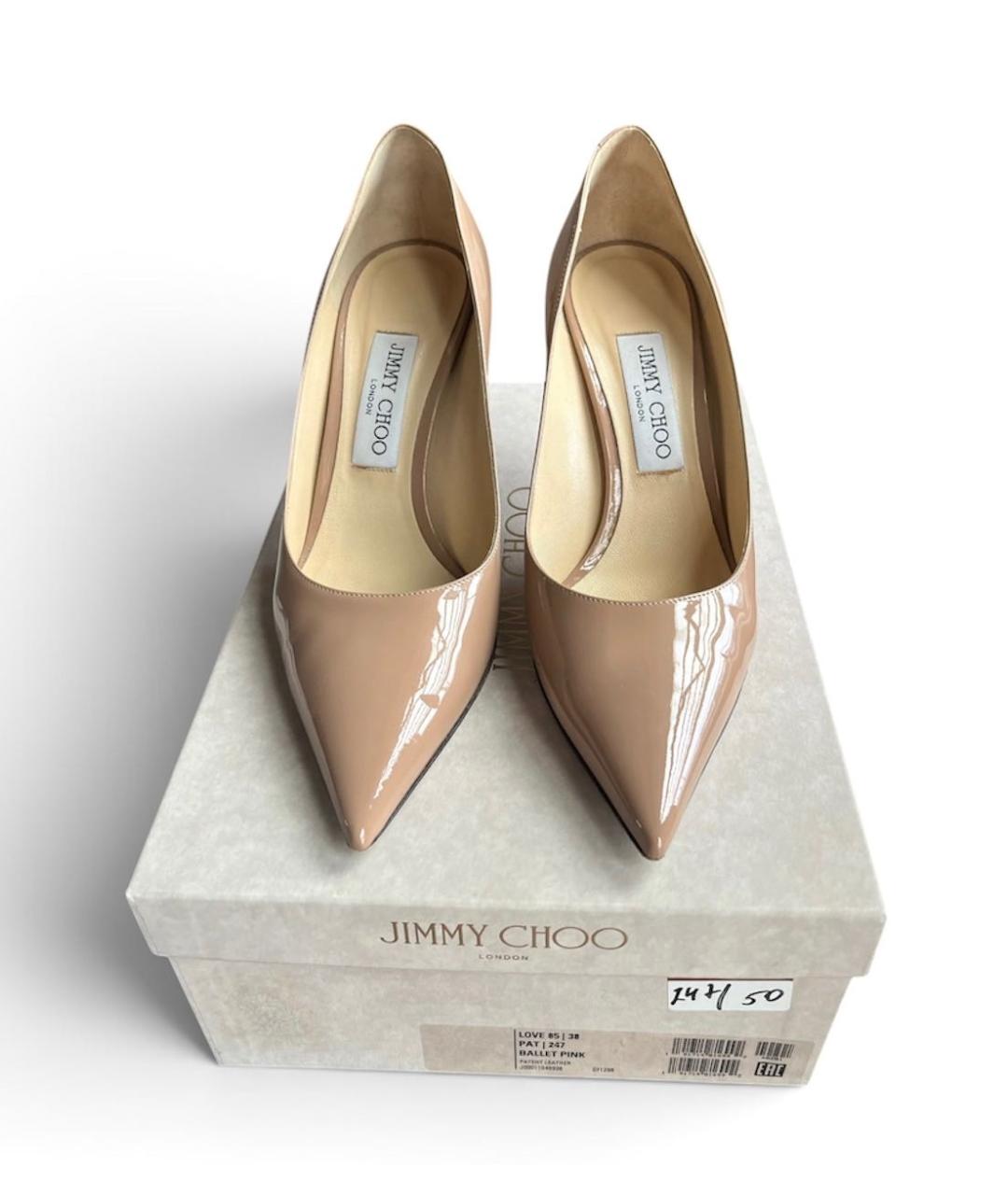 JIMMY CHOO Розовые туфли из лакированной кожи, фото 3