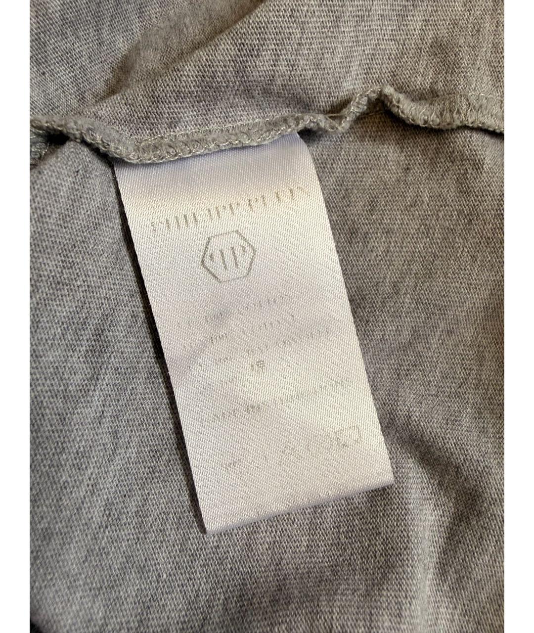 PHILIPP PLEIN Серая хлопковая детская футболка, фото 5