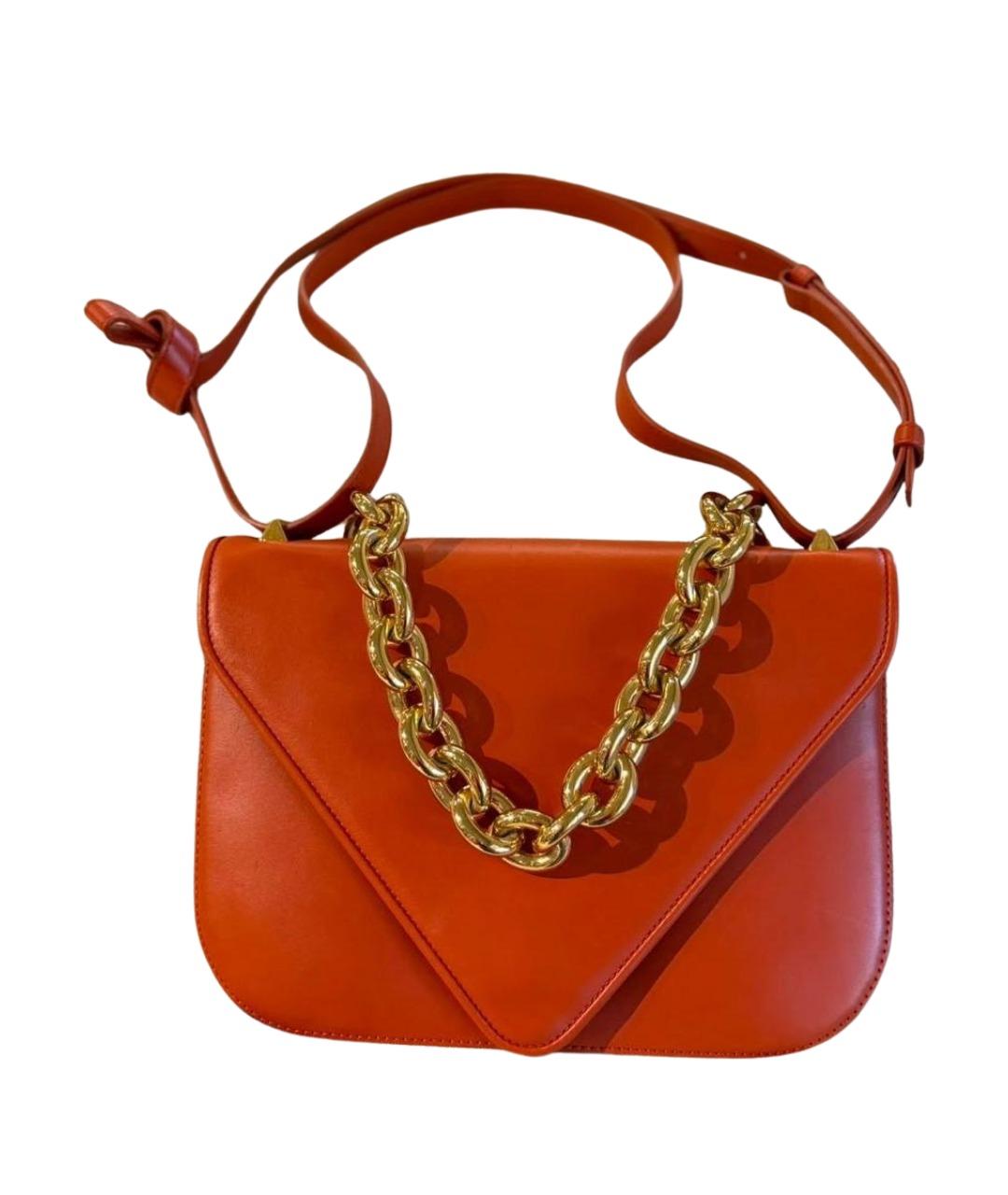 BOTTEGA VENETA Оранжевая кожаная сумка через плечо, фото 1