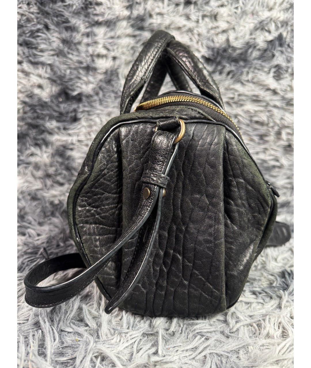 ALEXANDER WANG Черная кожаная сумка с короткими ручками, фото 5