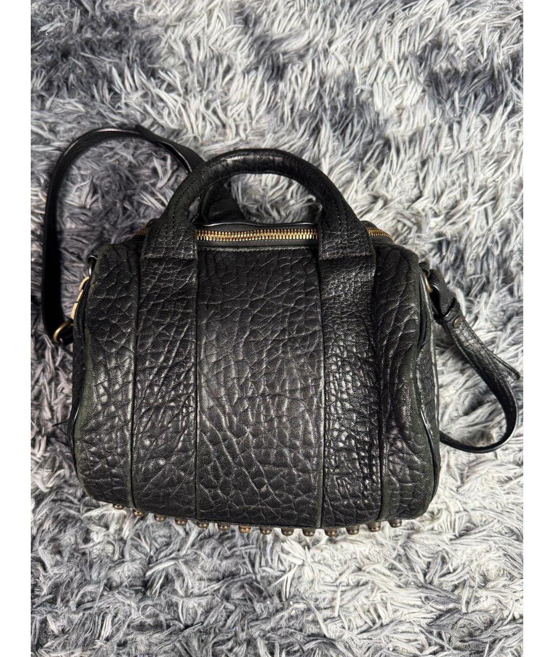 ALEXANDER WANG Черная кожаная сумка с короткими ручками, фото 6