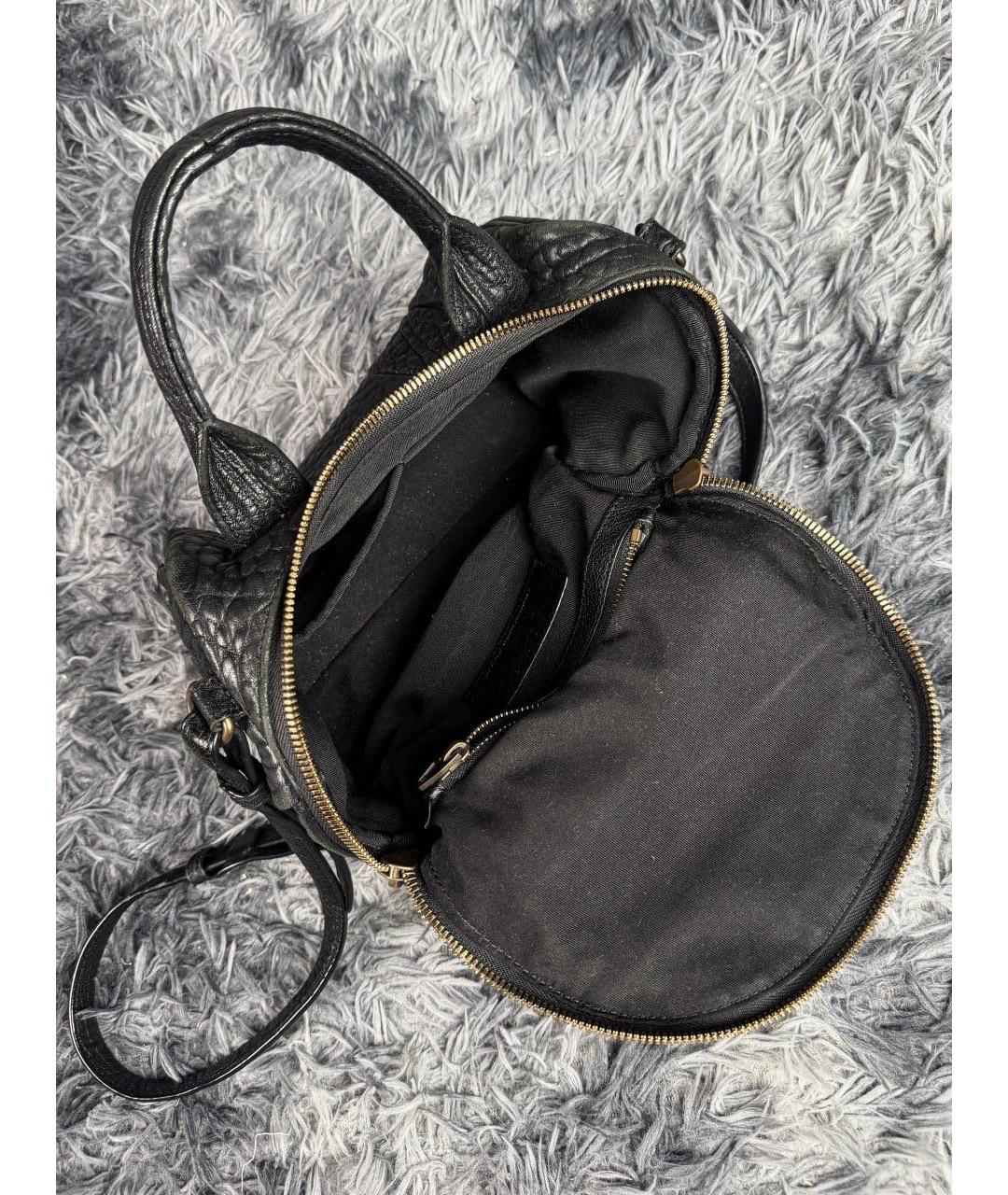 ALEXANDER WANG Черная кожаная сумка с короткими ручками, фото 3