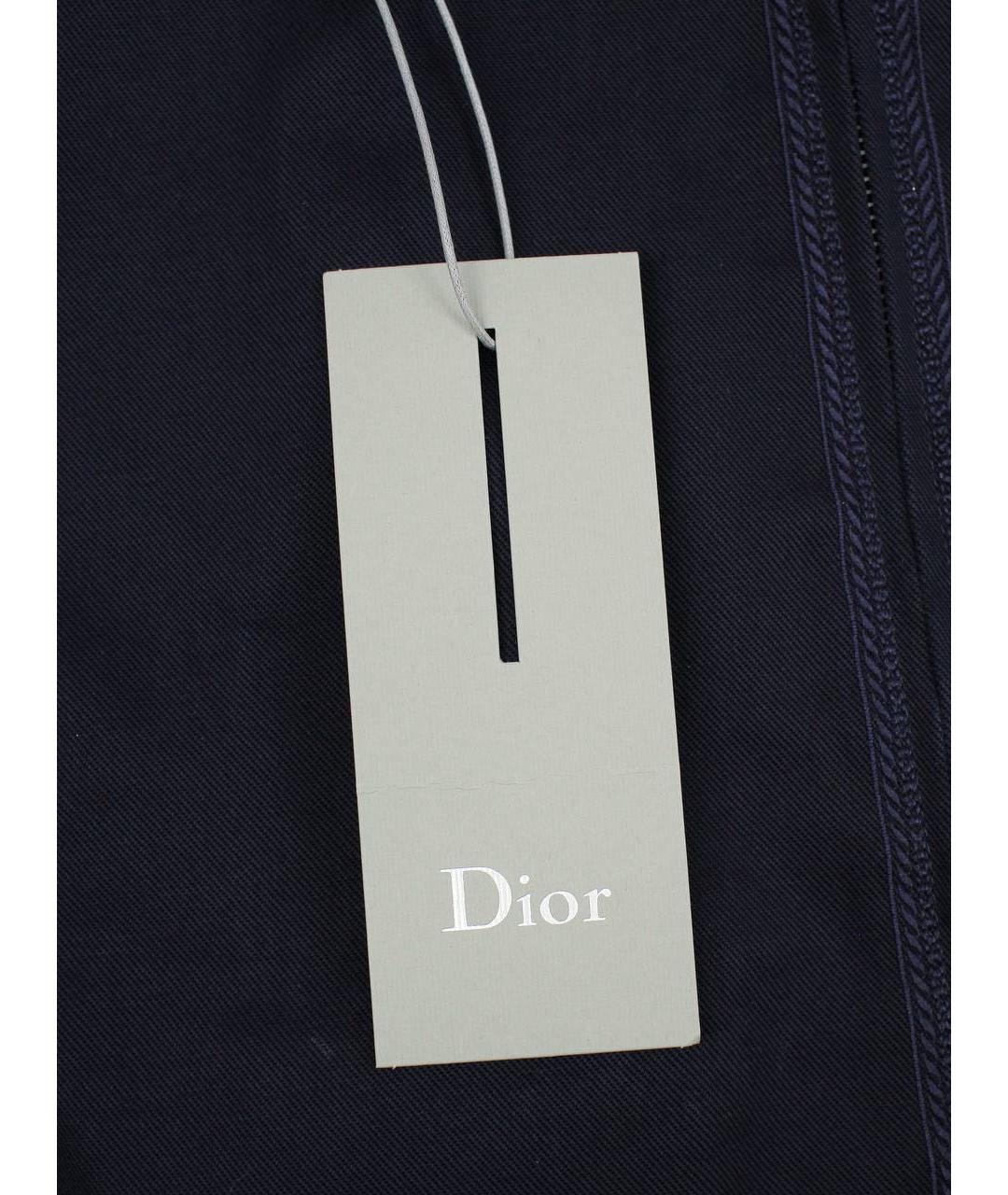 CHRISTIAN DIOR Темно-синяя хлопковая куртка, фото 3