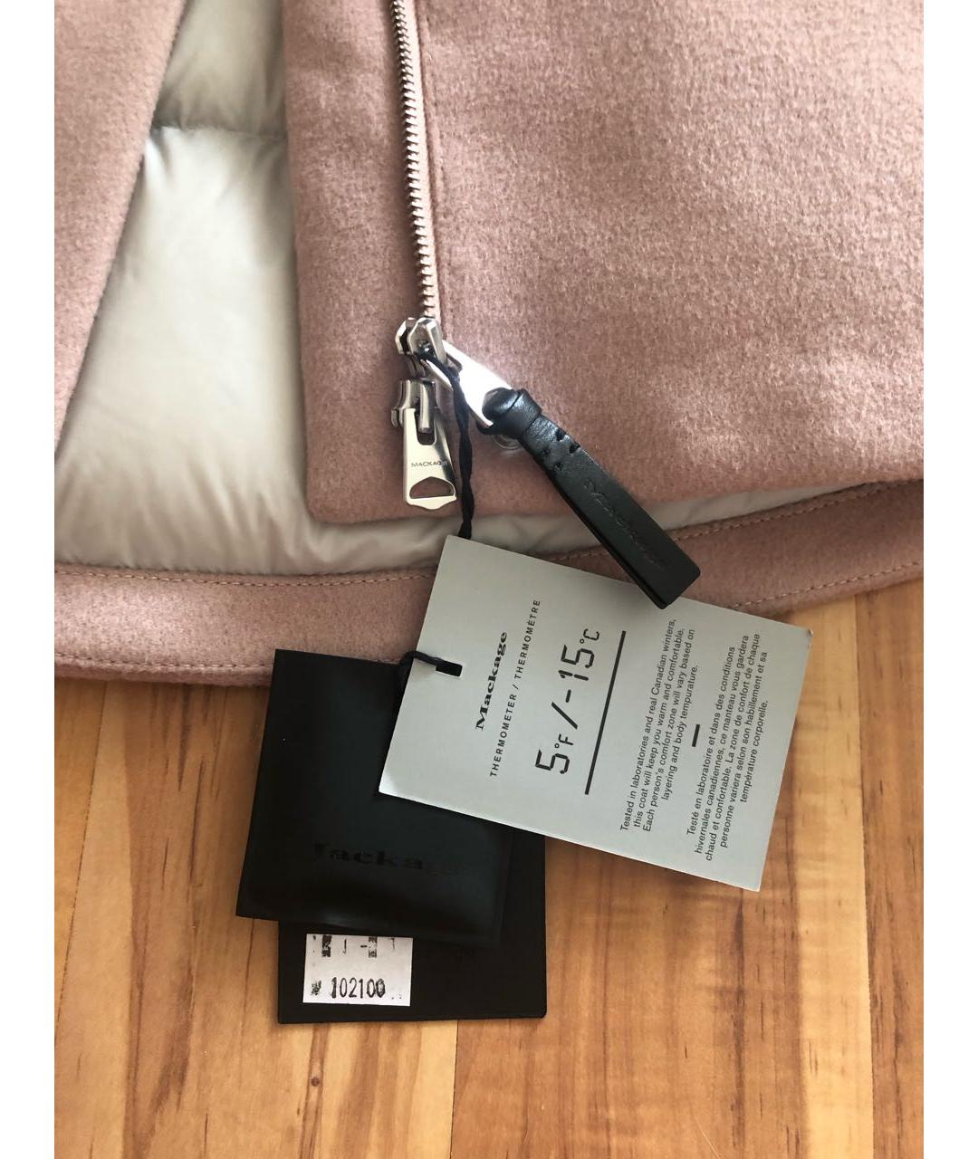 Mackage Розовая шерстяная парка, фото 3