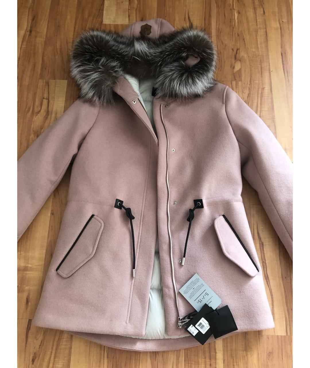 Mackage Розовая шерстяная парка, фото 5