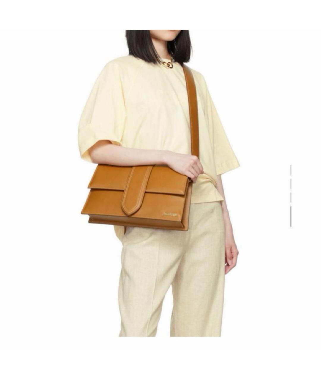 JACQUEMUS Бежевая хлопковая футболка, фото 6