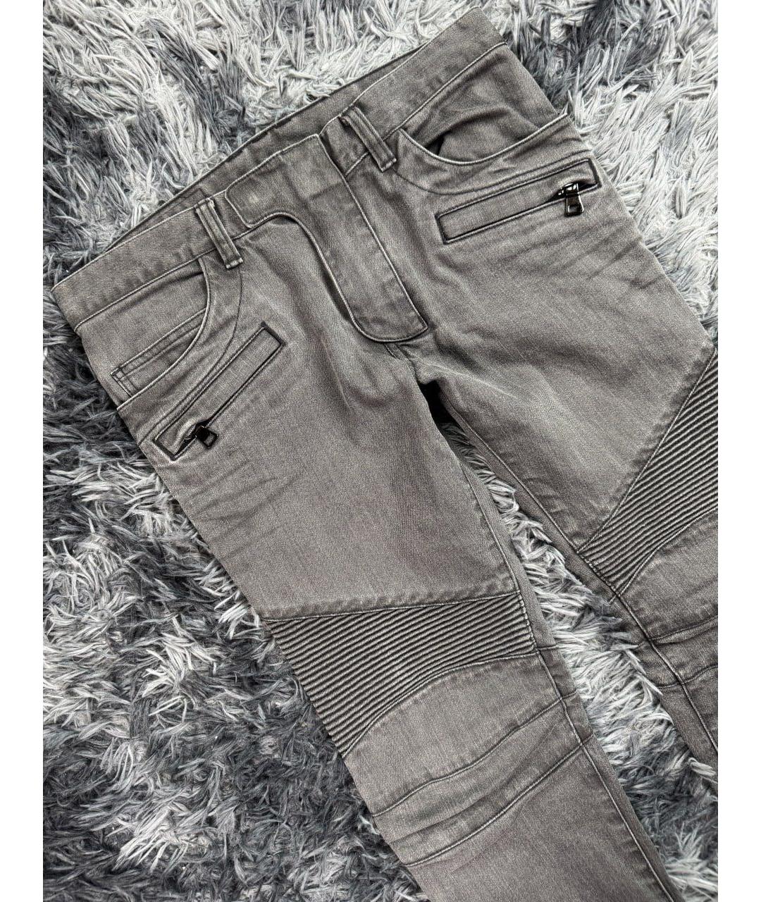 BALMAIN Серые хлопковые джинсы, фото 4