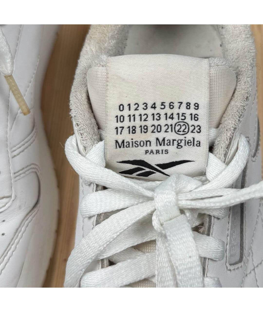 MAISON MARGIELA Белые кожаные кроссовки, фото 8