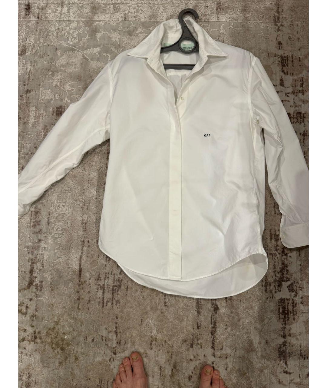 OFF-WHITE Белая хлопковая рубашка, фото 5
