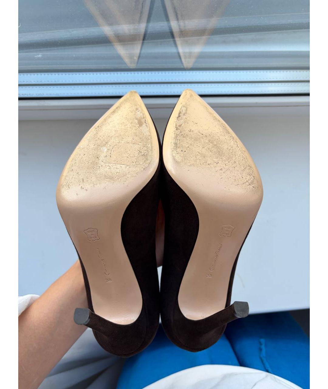 GIANVITO ROSSI Коричневые кожаные туфли, фото 7