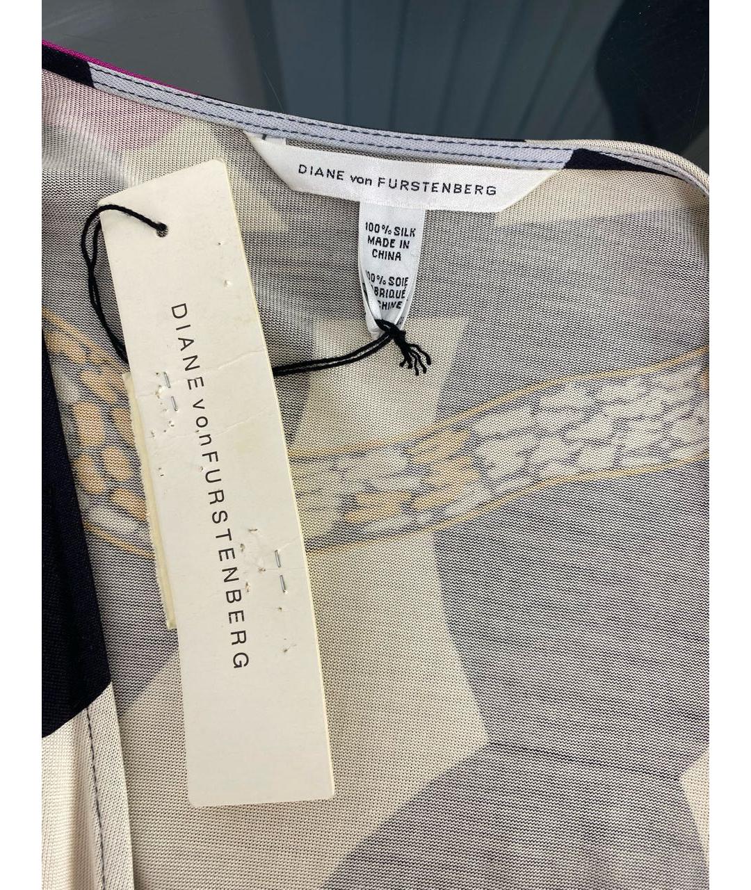 DIANE VON FURSTENBERG Мульти шелковое повседневное платье, фото 4