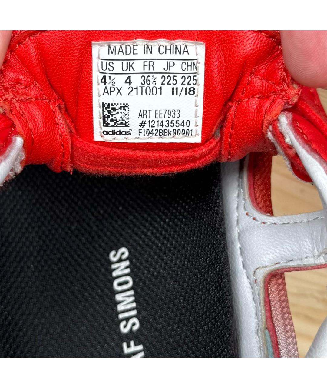 ADIDAS X RAF SIMONS Красные кроссовки, фото 5