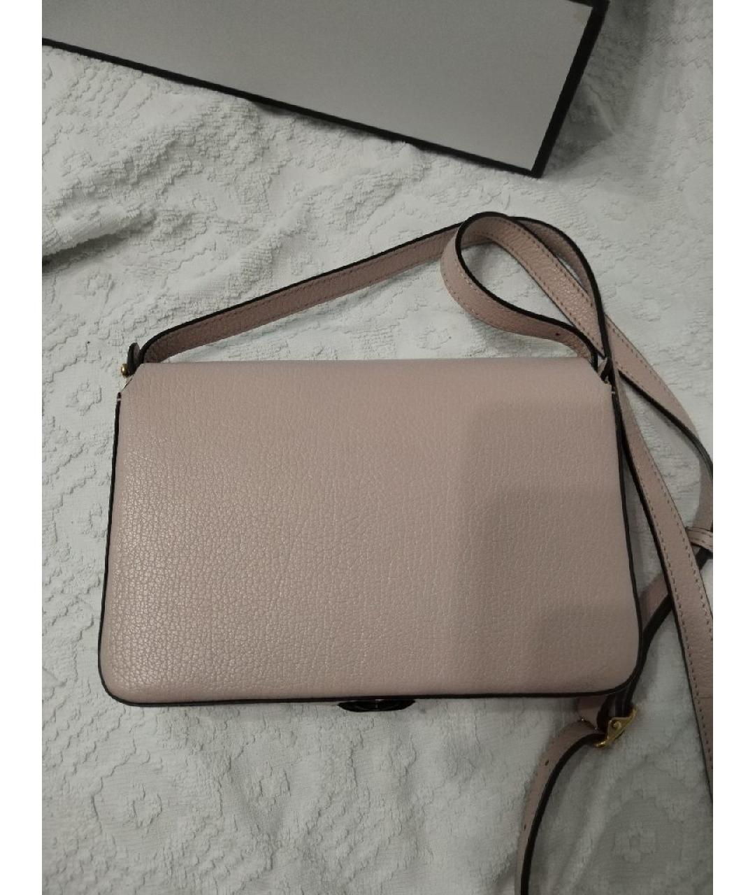 BURBERRY Розовая кожаная сумка через плечо, фото 2