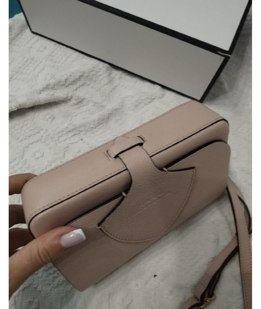 BURBERRY Розовая кожаная сумка через плечо, фото 3