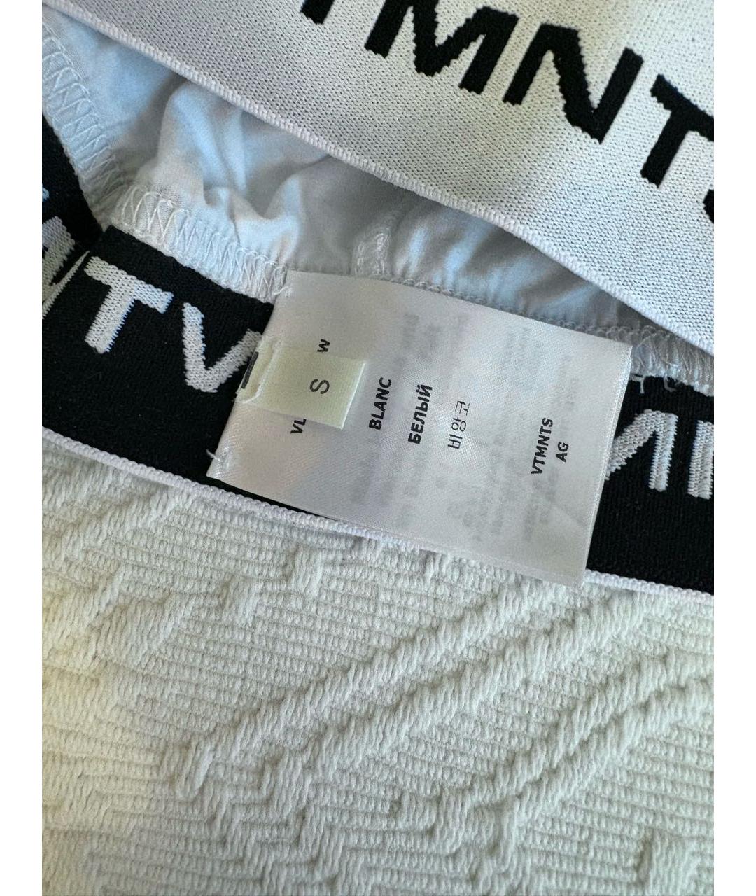 VETEMENTS Белая хлопковая майка, фото 3