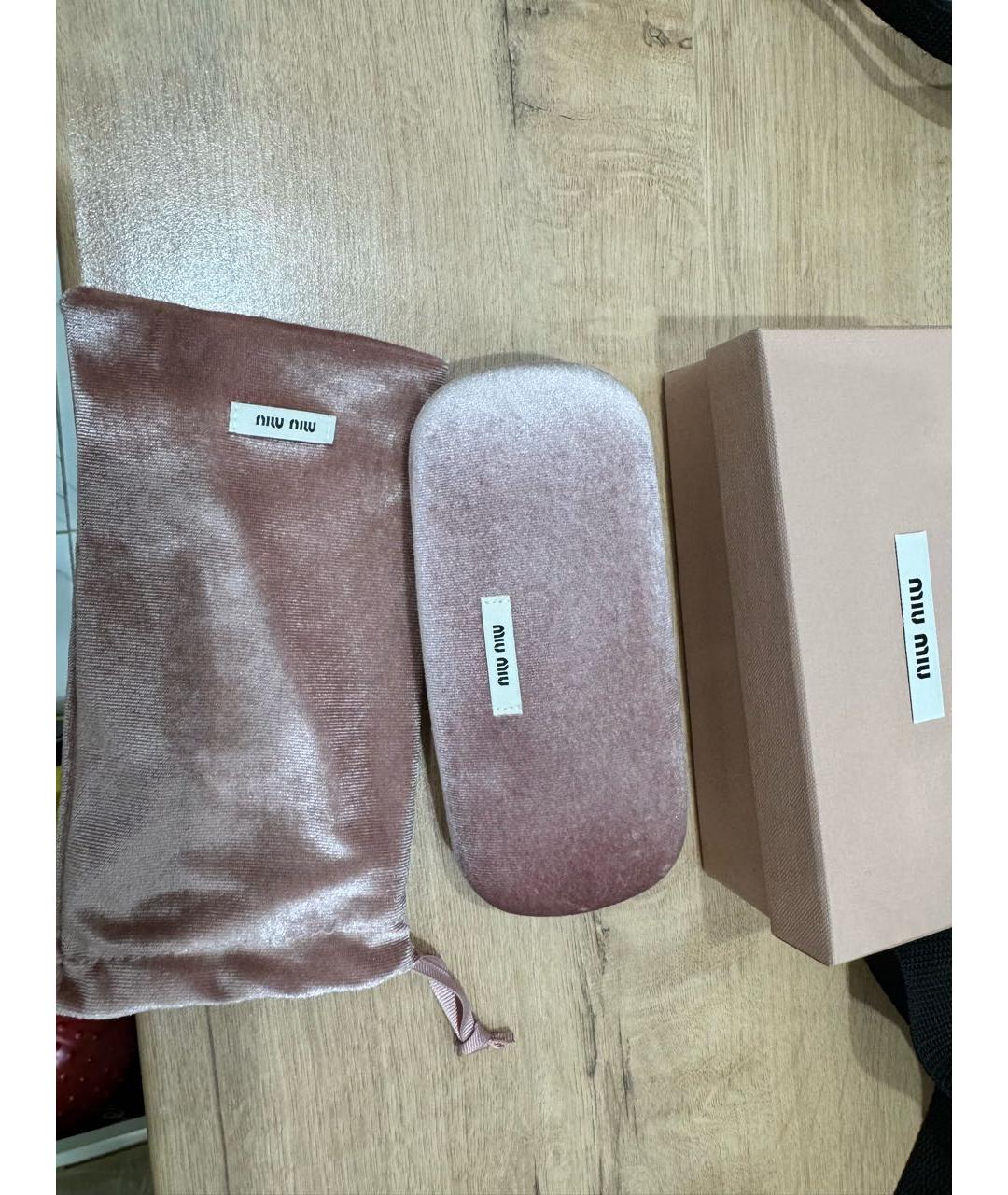 MIU MIU Черные пластиковые солнцезащитные очки, фото 5