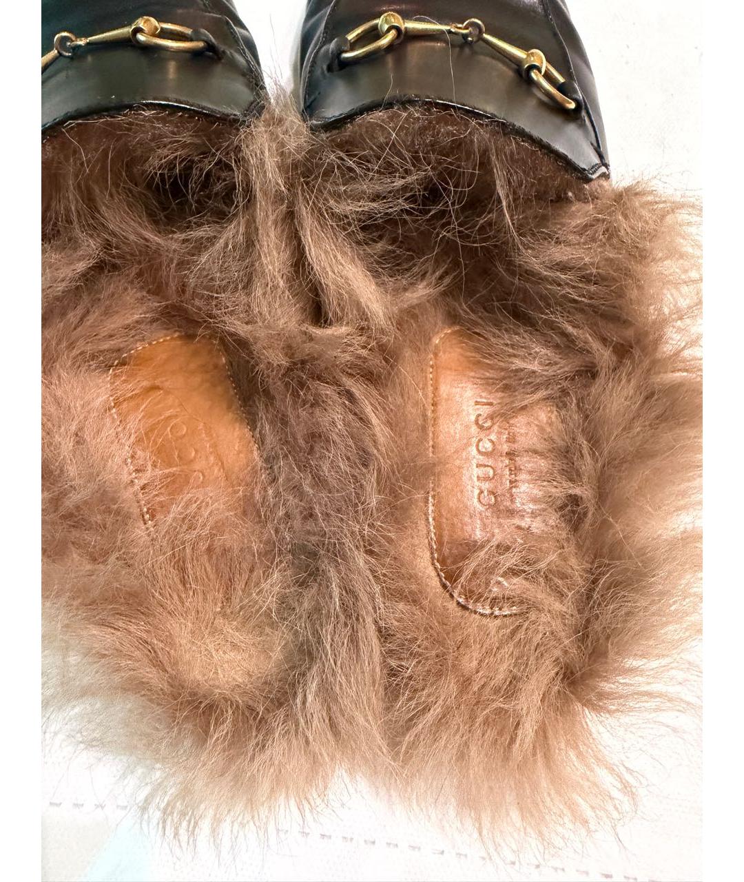 GUCCI Черные кожаные мюли, фото 4
