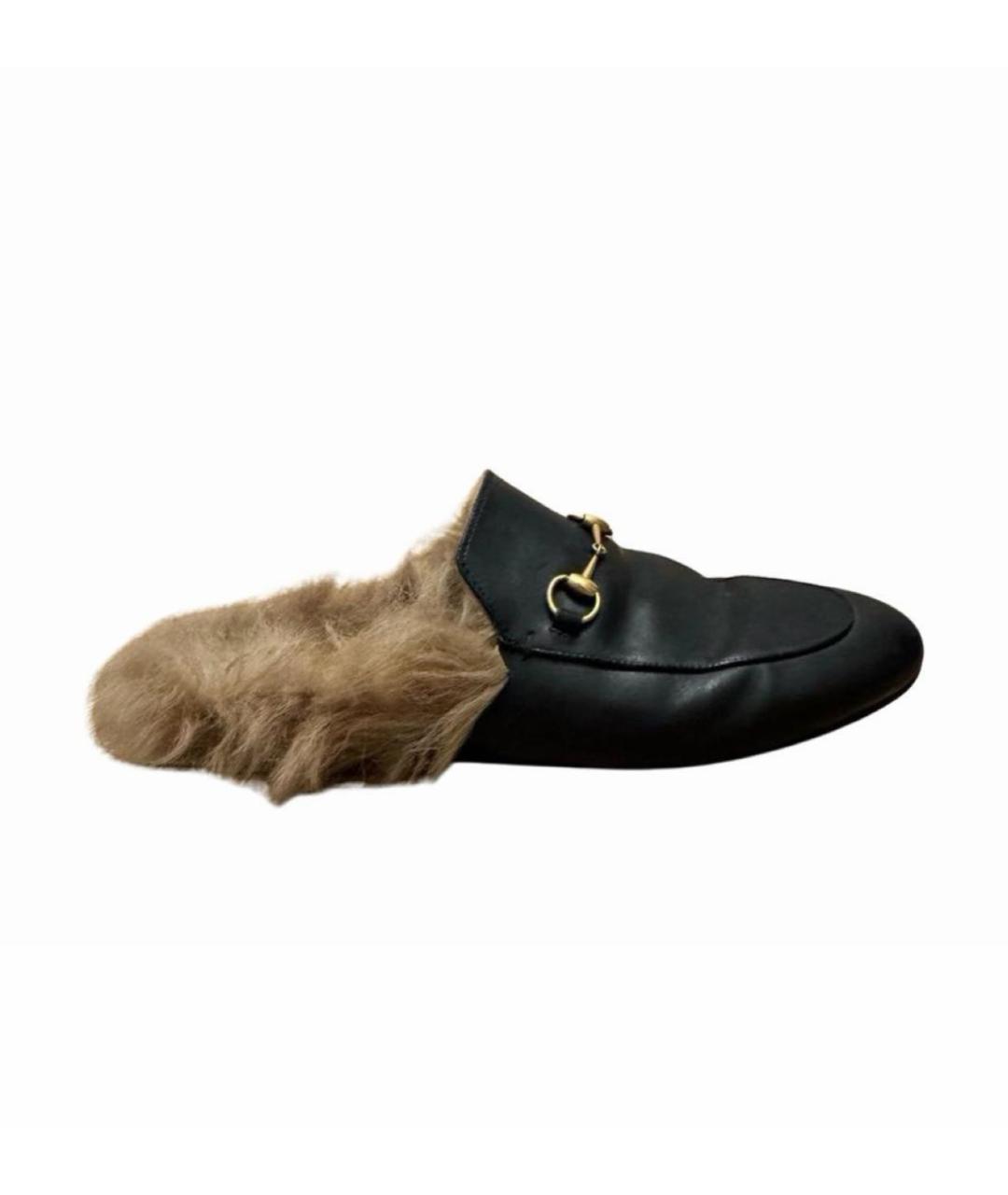 GUCCI Черные кожаные мюли, фото 8