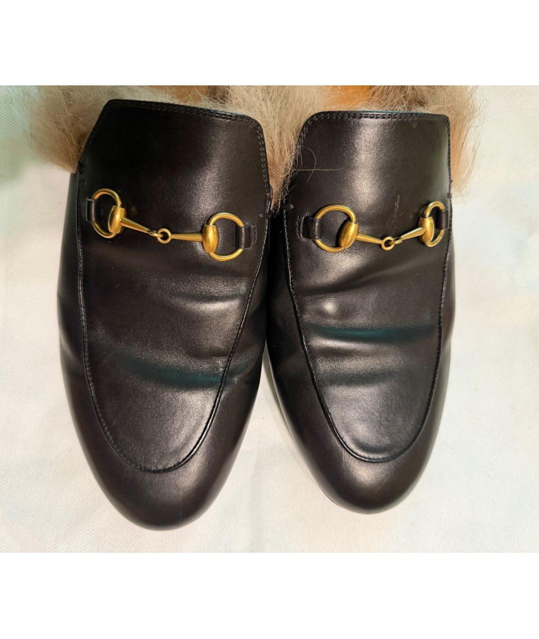 GUCCI Черные кожаные мюли, фото 7