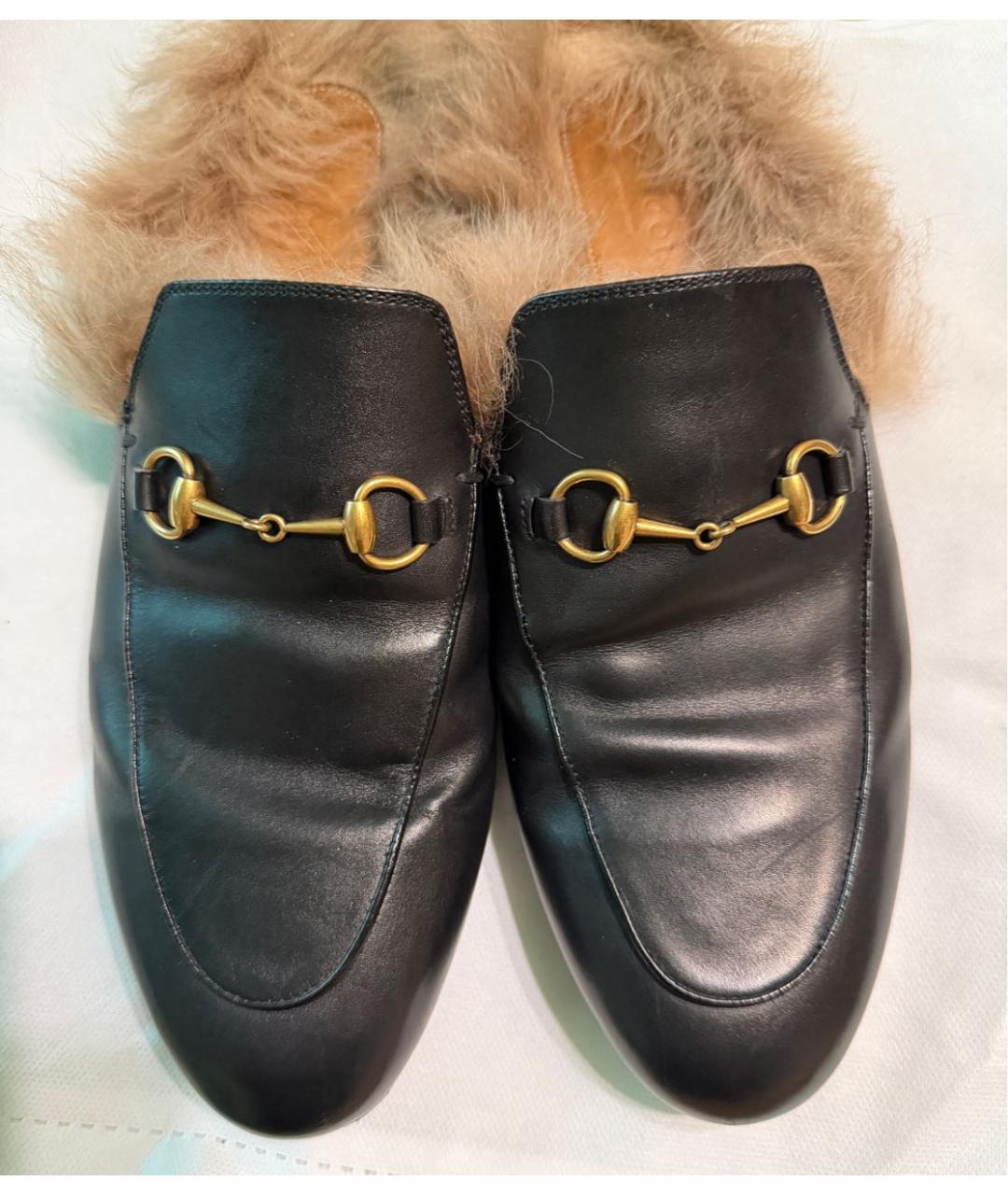 GUCCI Черные кожаные мюли, фото 2