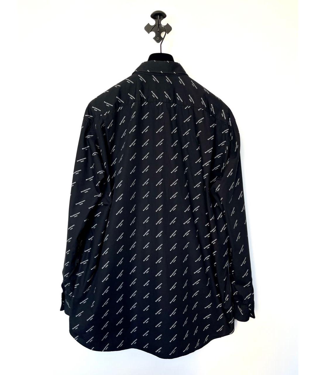BALENCIAGA Черная хлопковая классическая рубашка, фото 3