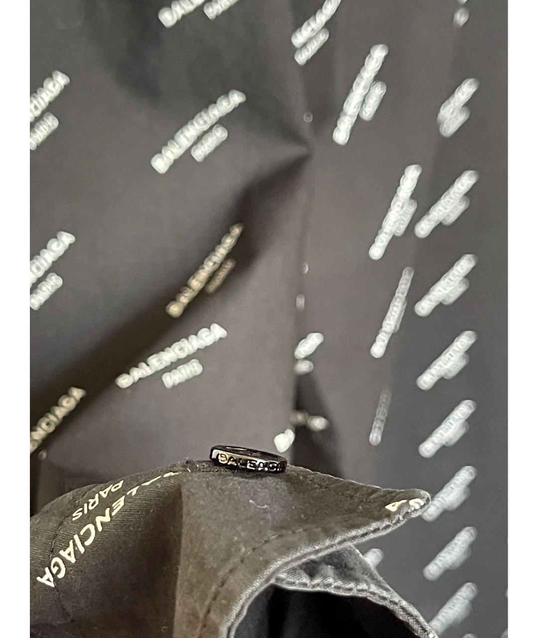 BALENCIAGA Черная хлопковая классическая рубашка, фото 5