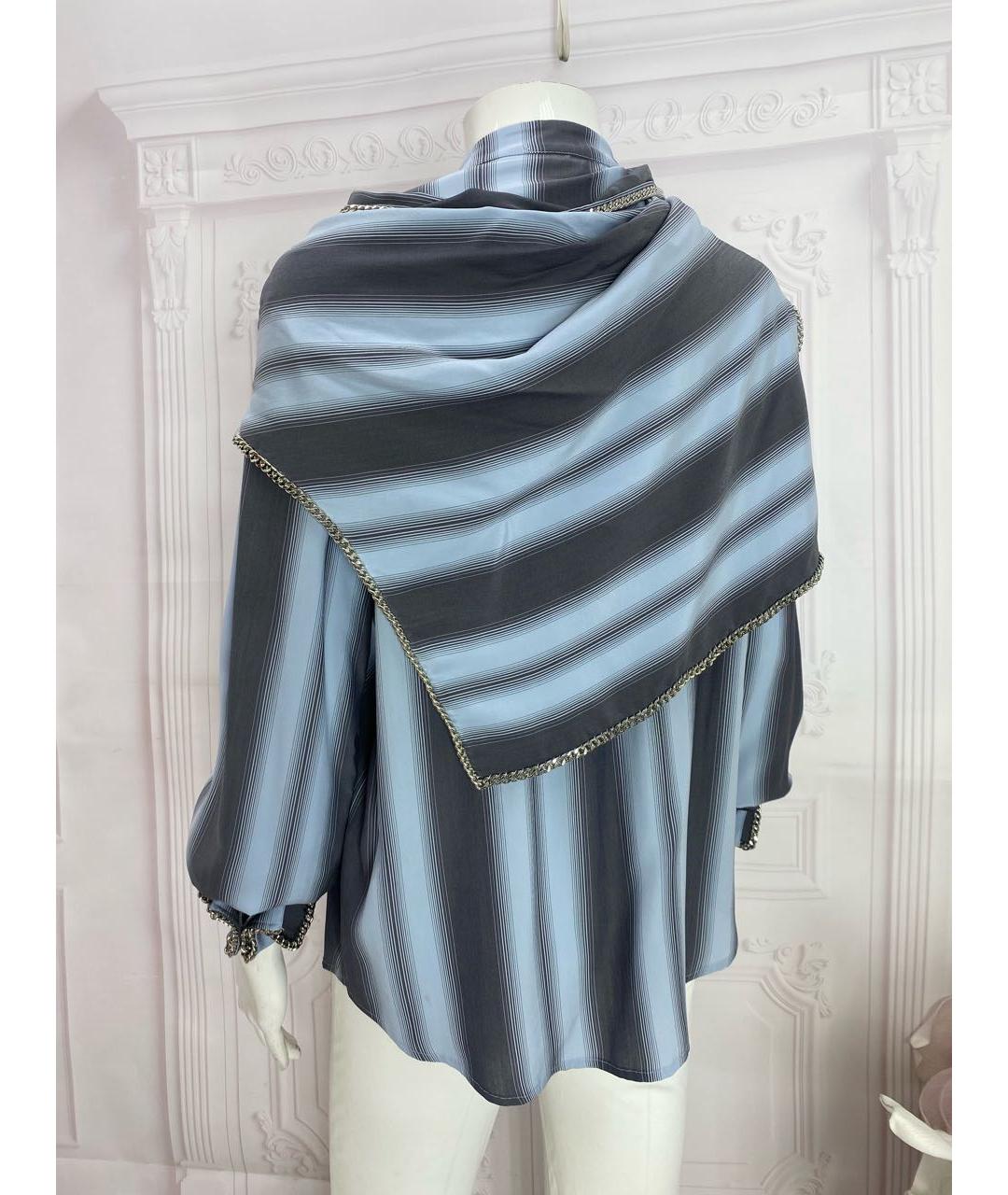 MAX MARA Голубая шелковая блузы, фото 2