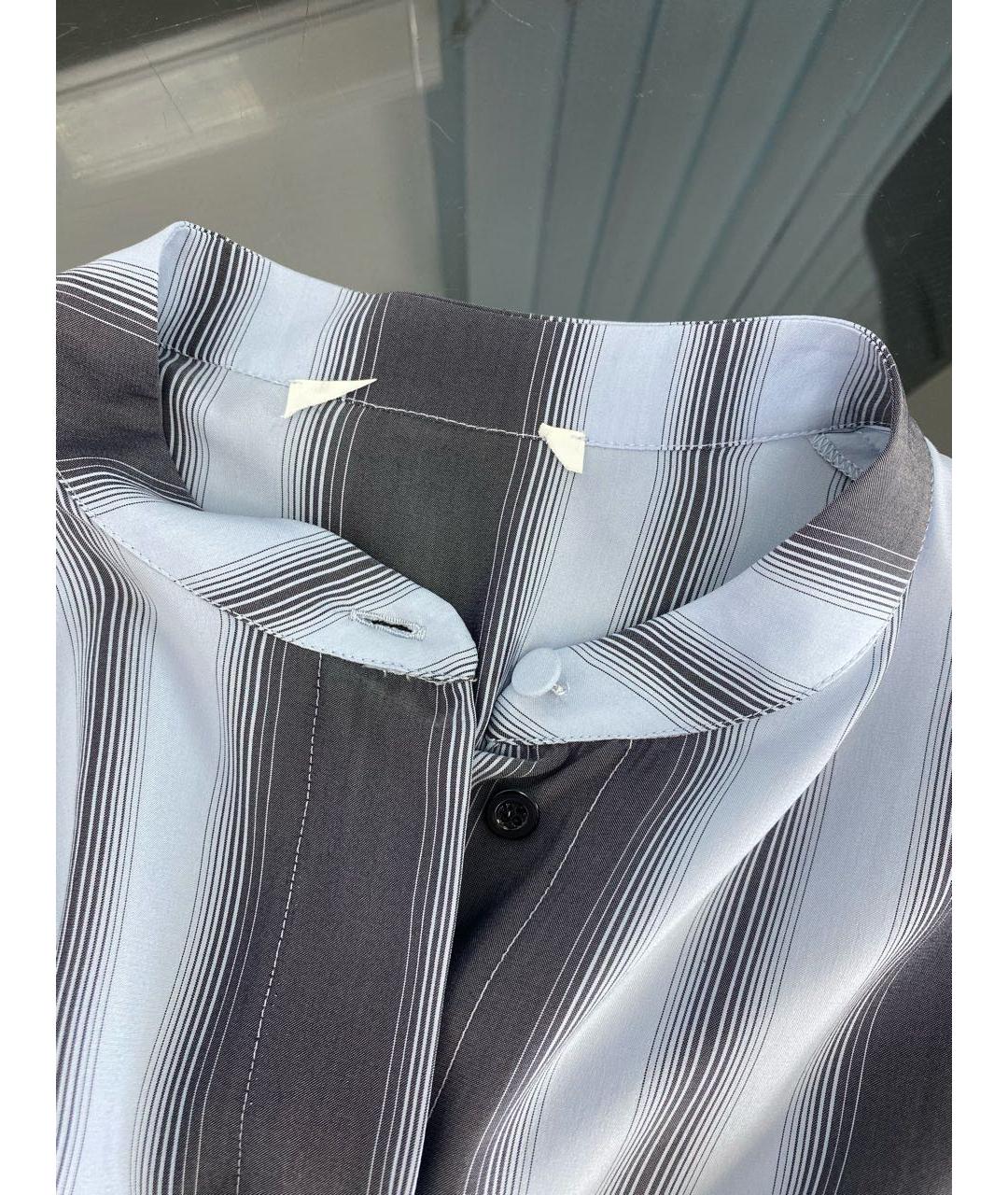 MAX MARA Голубая шелковая блузы, фото 3