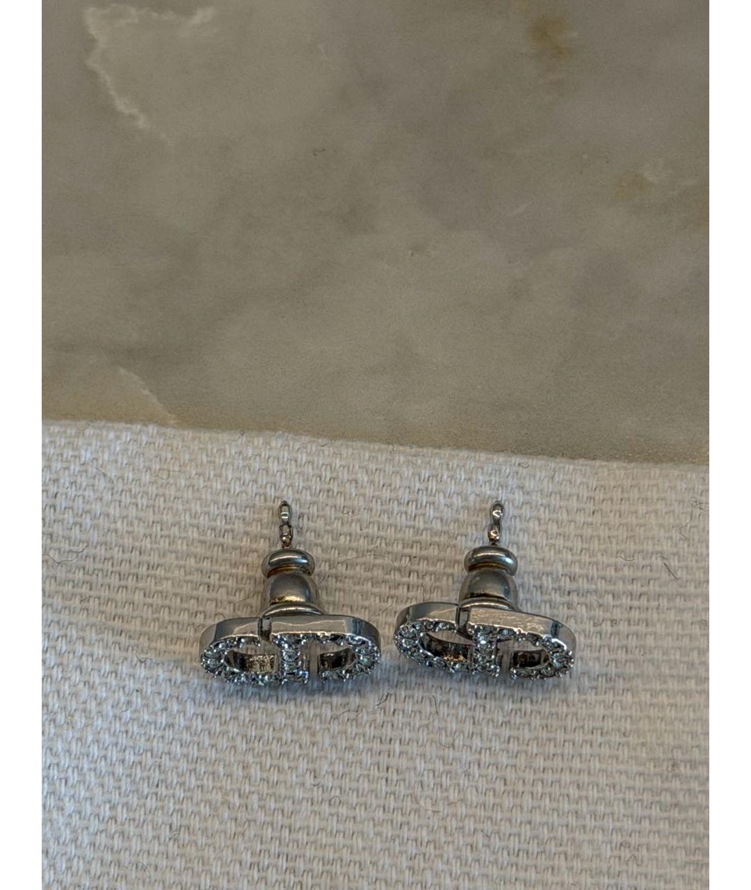 CHRISTIAN DIOR Серебряные латунные серьги, фото 4